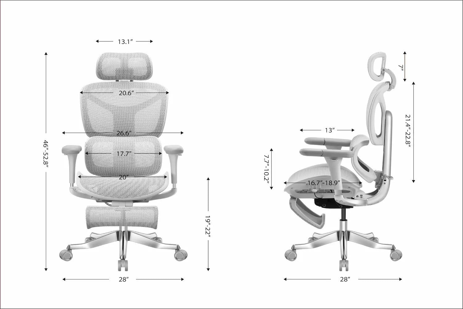 onomic Office Chair S9 lasts 7-15 years with premium materials. Aluminum base, 100k-tested parts & German mesh ensure lasting comfort. Smart investment.