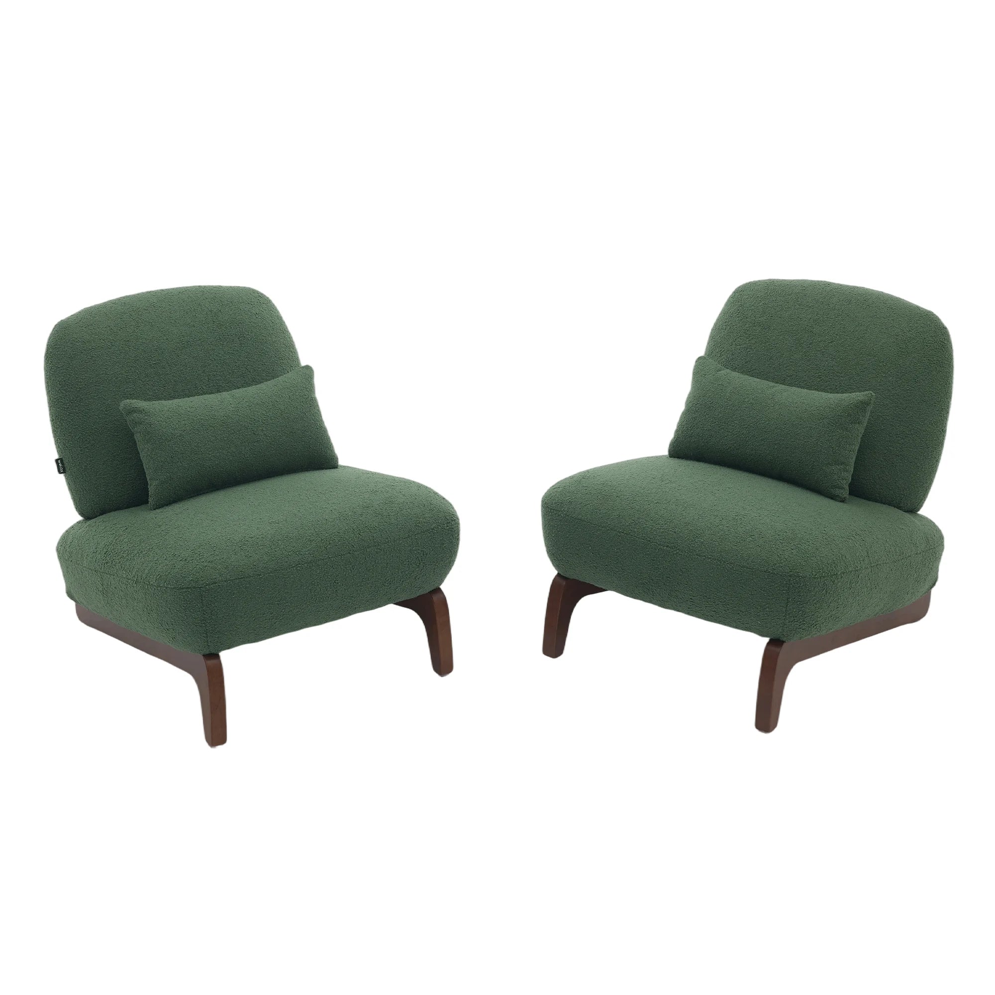 Cloud Nest Modern Boucle Accent chair with Wood Frame