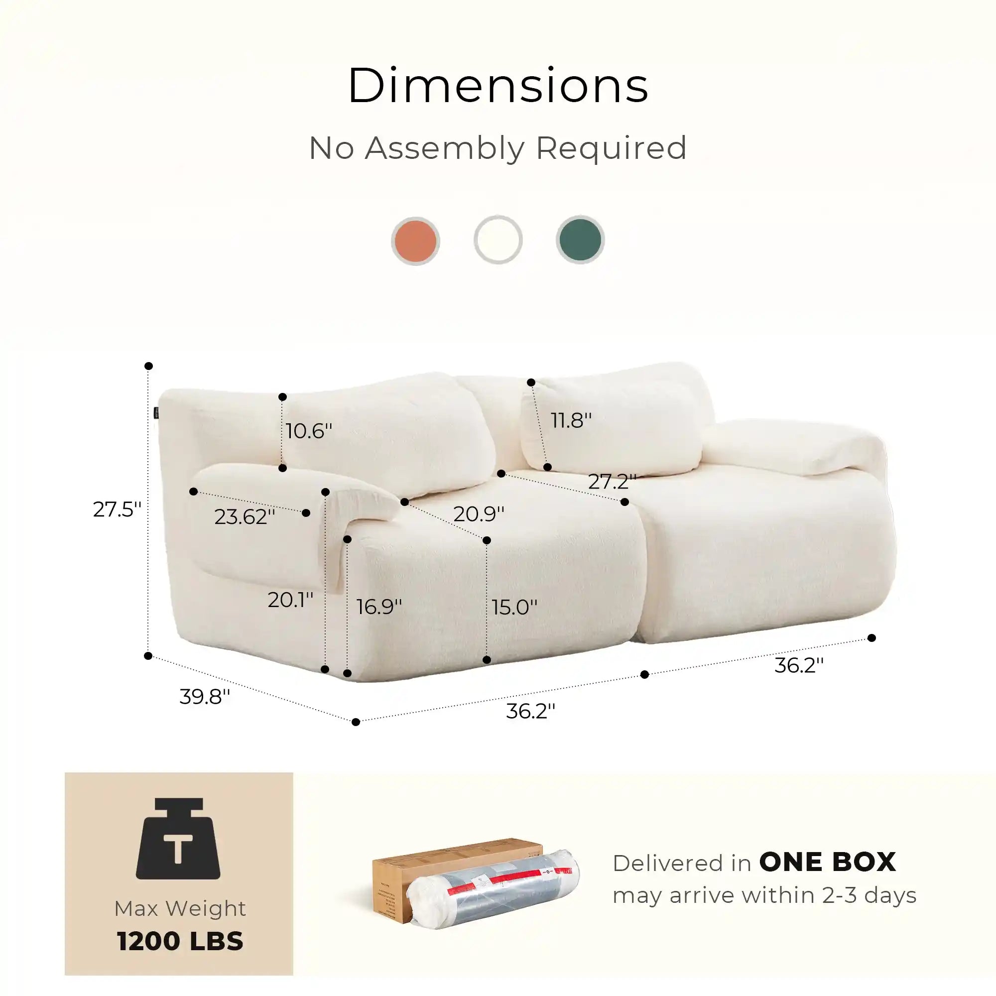 Nephele Modular Sectional Compressed Sofa
