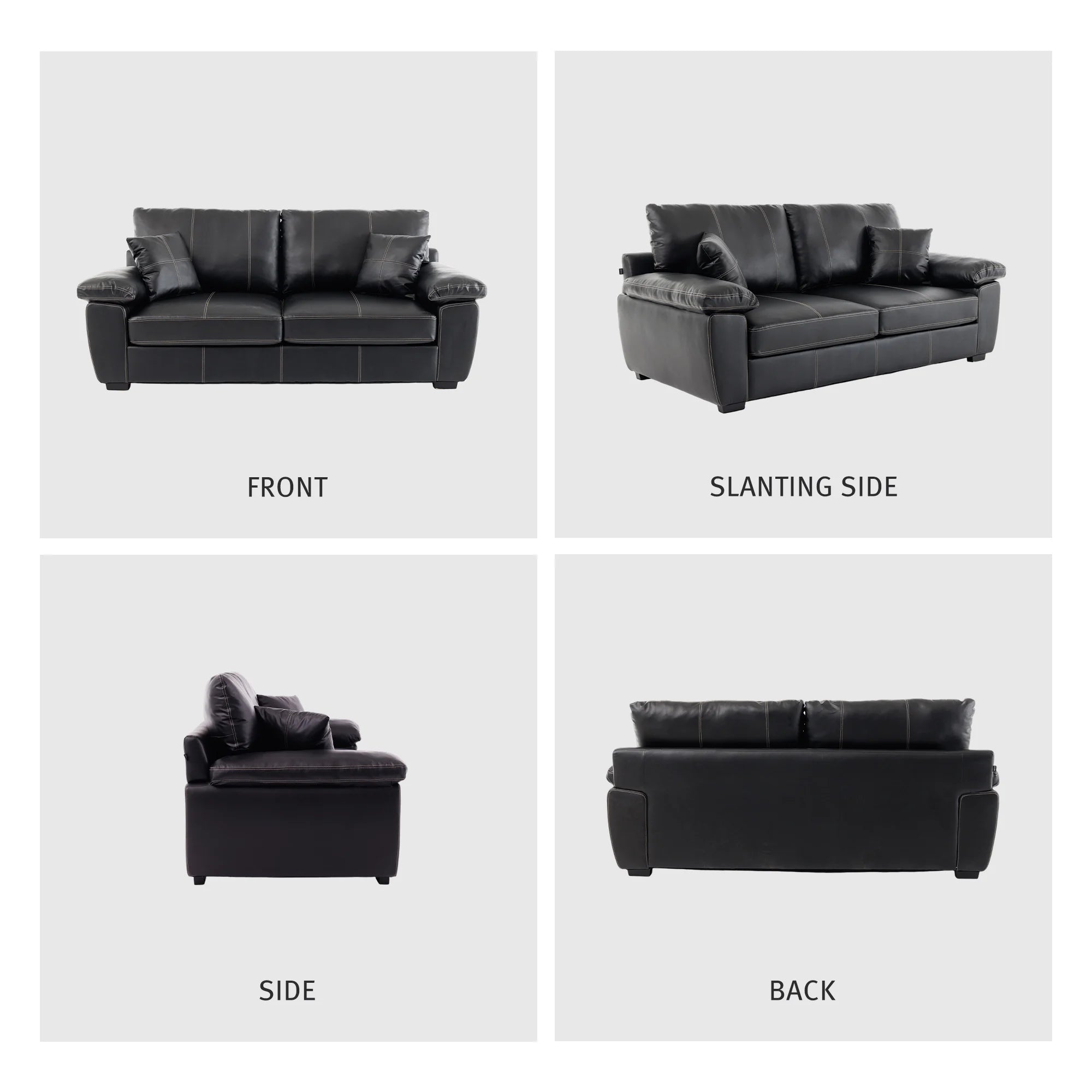 SF7 Leather-Feel Comfort Loveseat