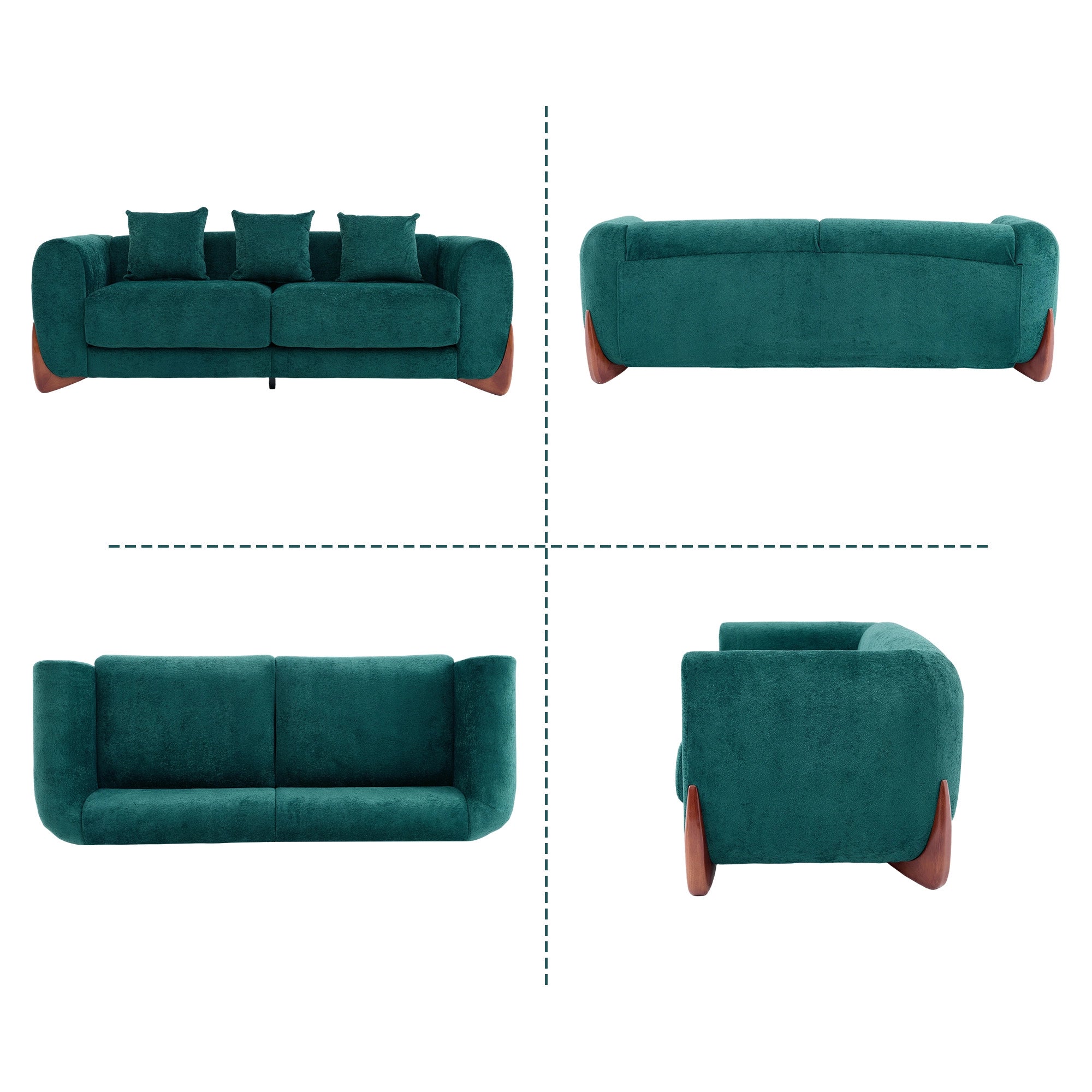 SF5 85.5" Soft Chenille 3 Seater Cloud Couch