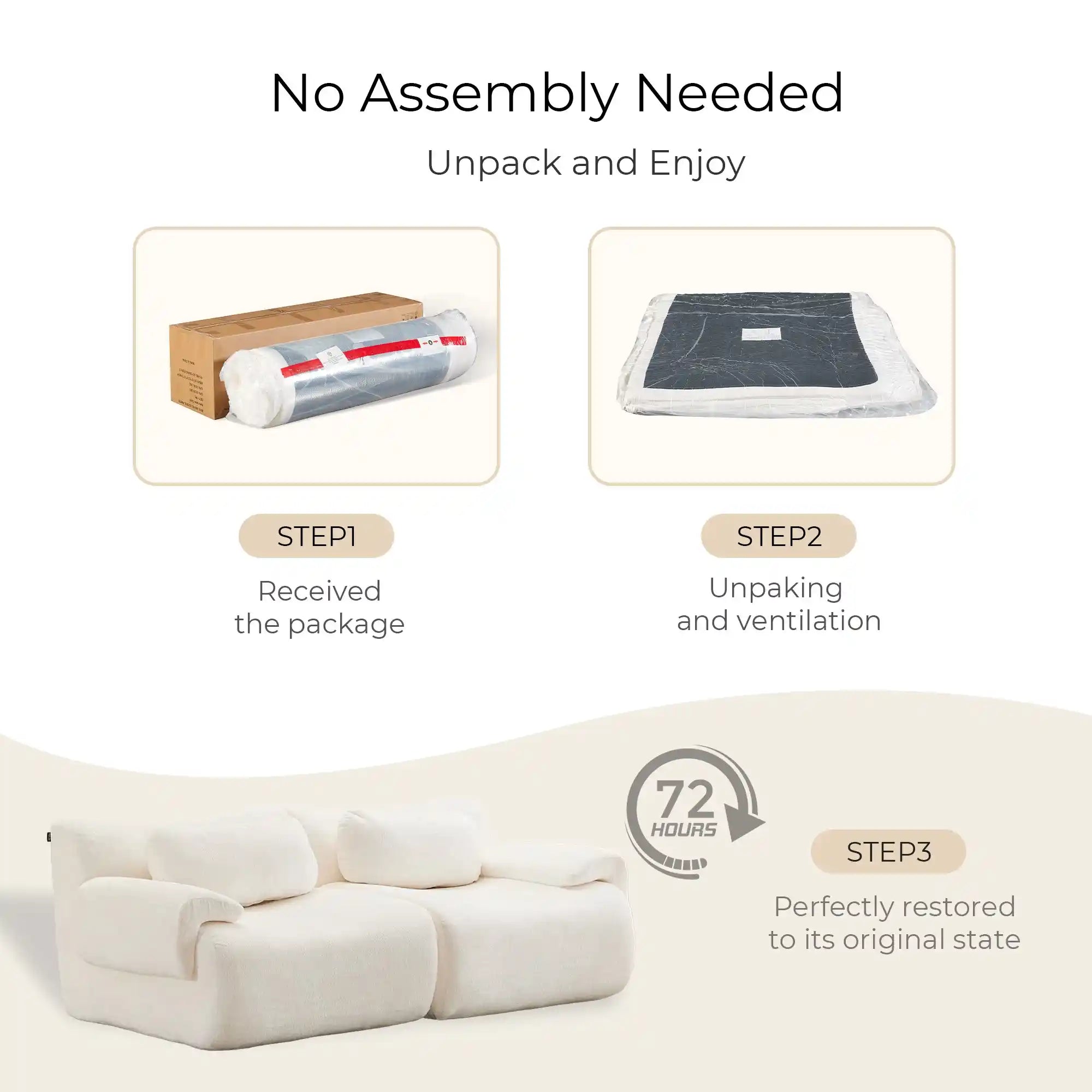 Nephele Modular Sectional Compressed Sofa