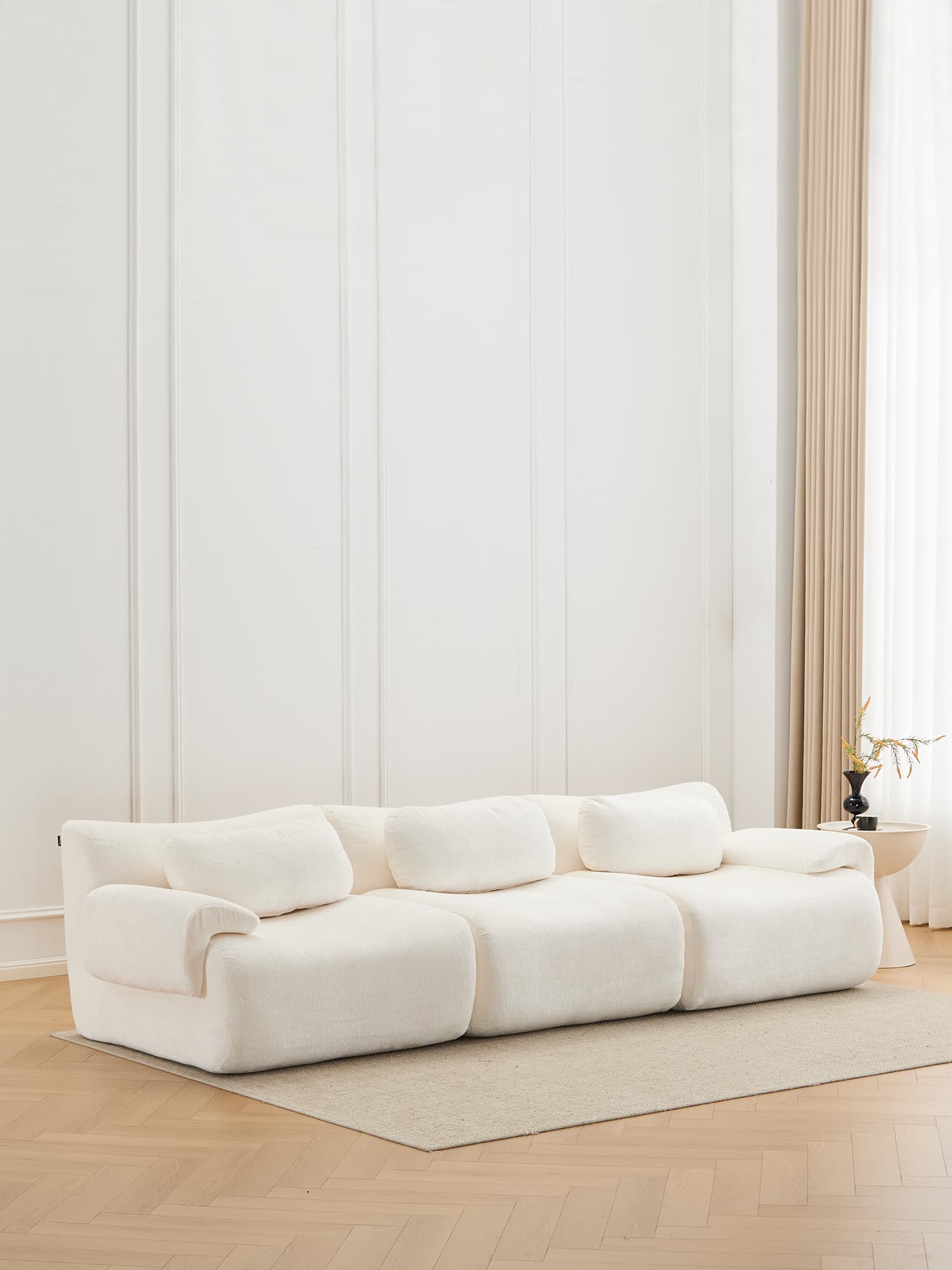 Nephele Modular Sectional Compressed Sofa 3 Seat