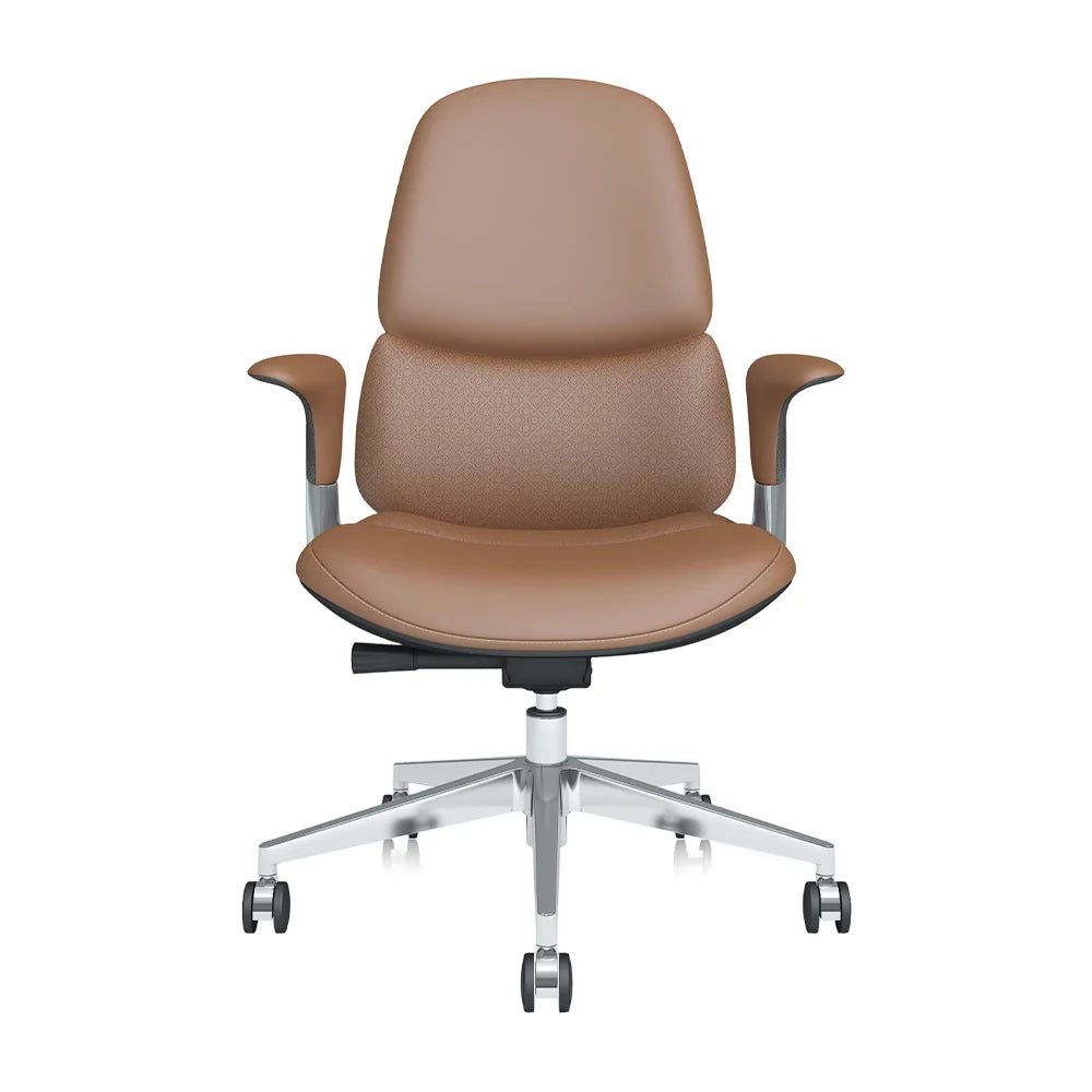 Nyla Mid-Back Leather Chair with Easy Adjustment