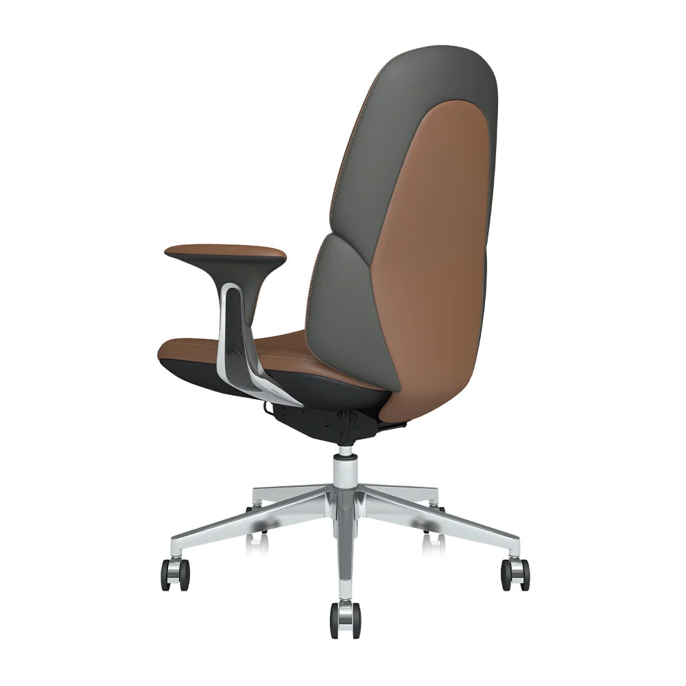 Nyla Mid-Back Leather Chair with Easy Adjustment