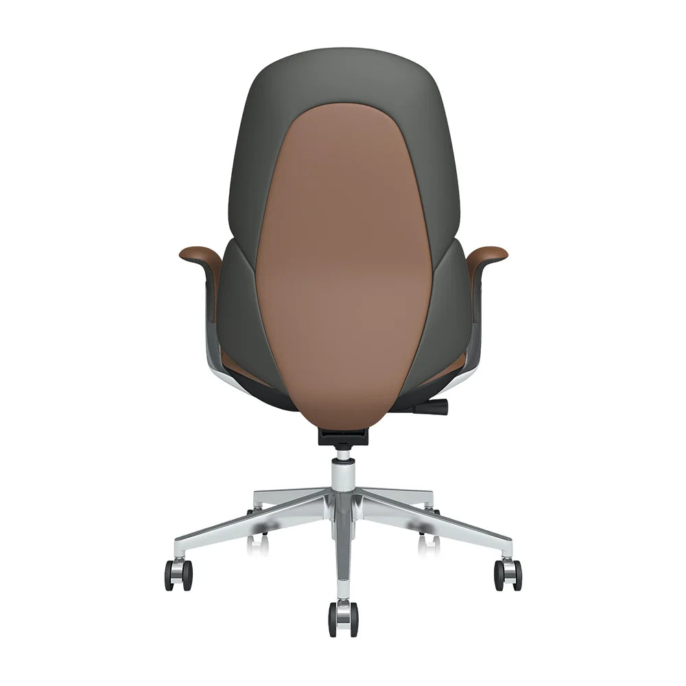 Nyla Mid-Back Leather Chair with Easy Adjustment
