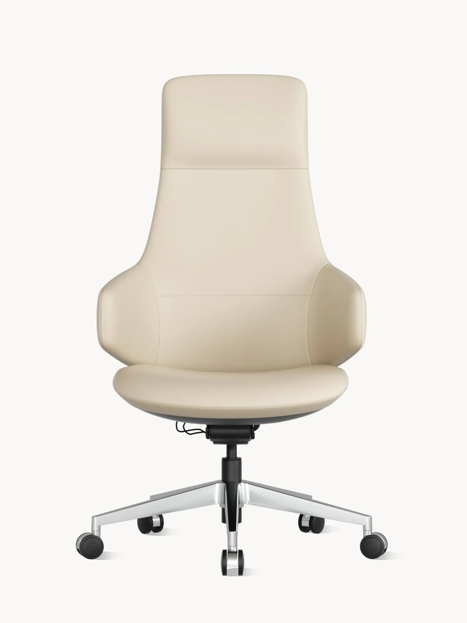 Natia Leather Office Chair with Wraparound Lumbar