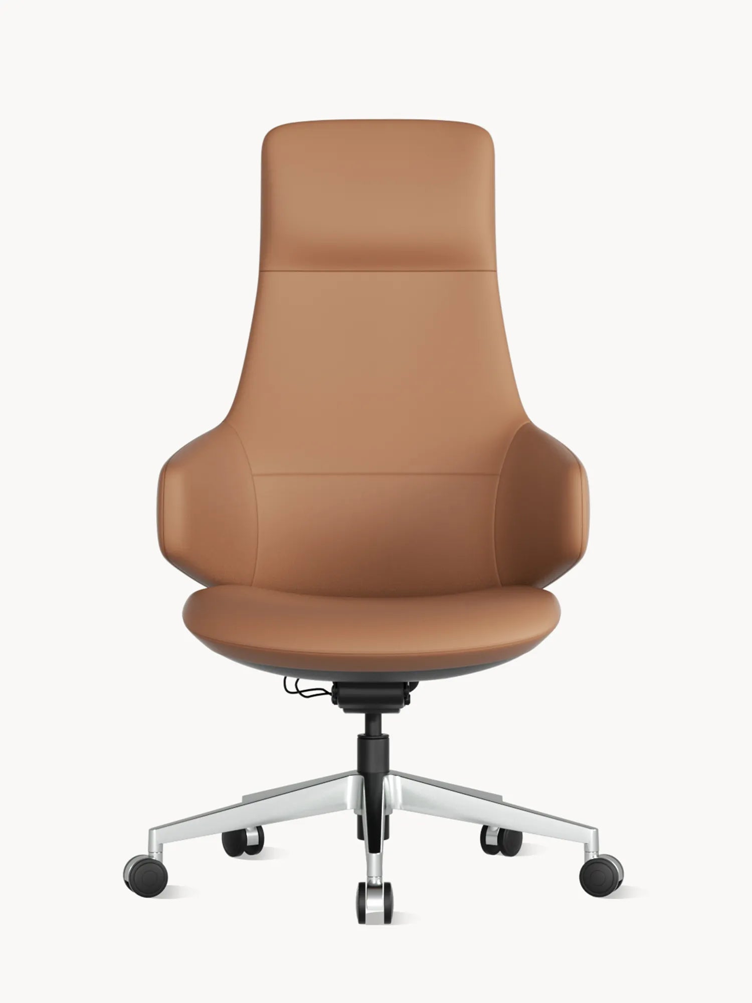 Natia Leather Office Chair with Wraparound Lumbar