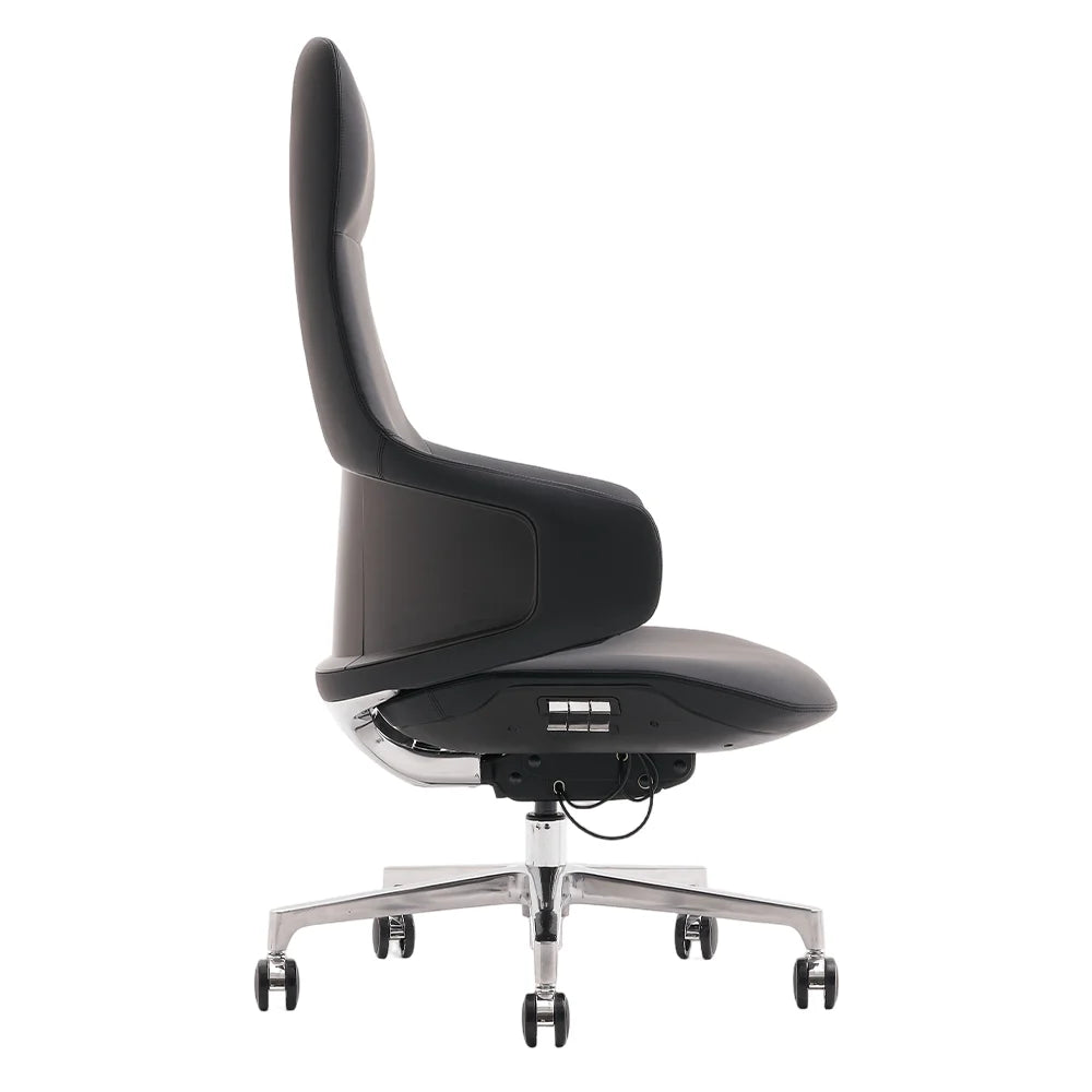 Natia Leather Office Chair with Wraparound Lumbar