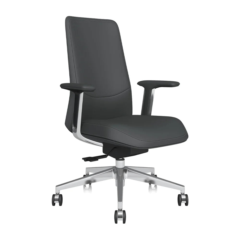 Neris Mid-Back Leather Office Chair with Best Value