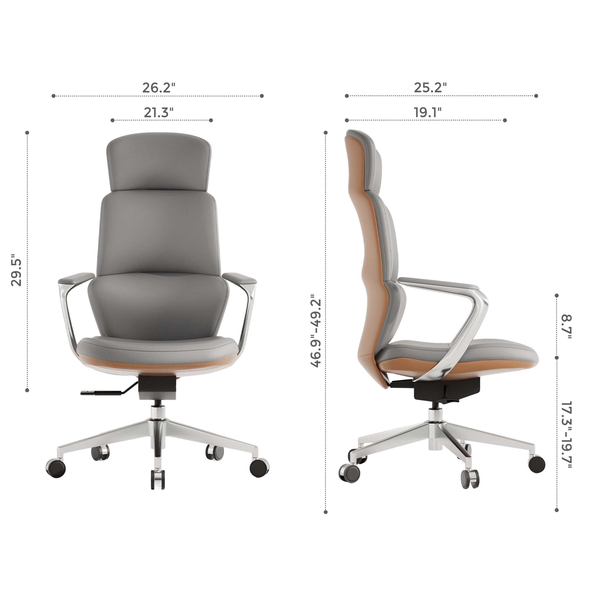 Nolan Leather Chair with Classic Design