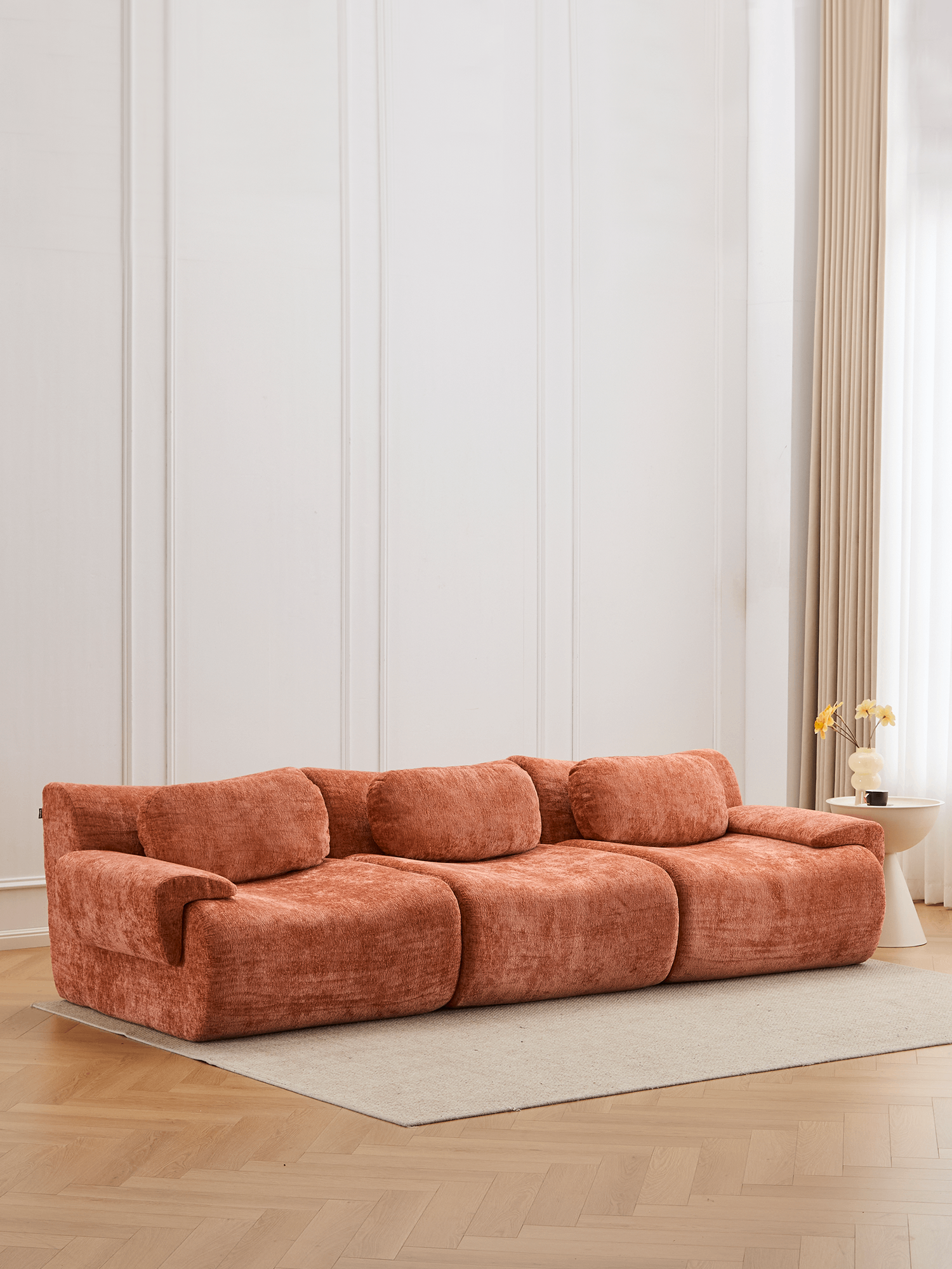 Nephele Modular Sectional Compressed Sofa 3 Seat