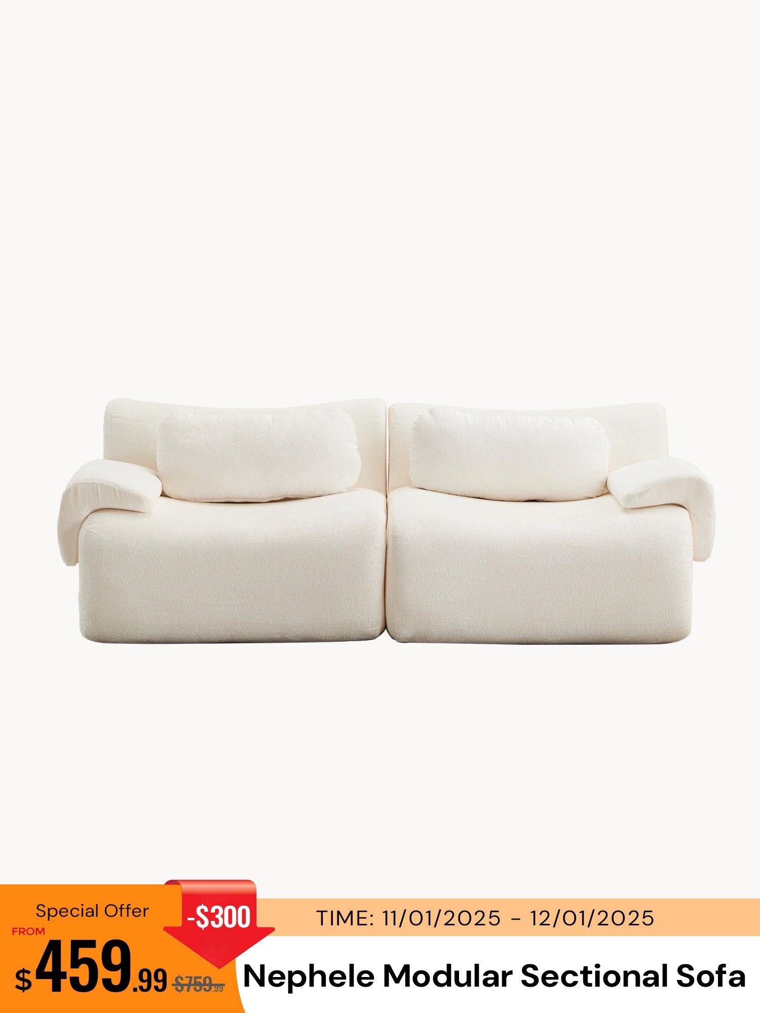 Nephele Modular Sectional Compressed Sofa