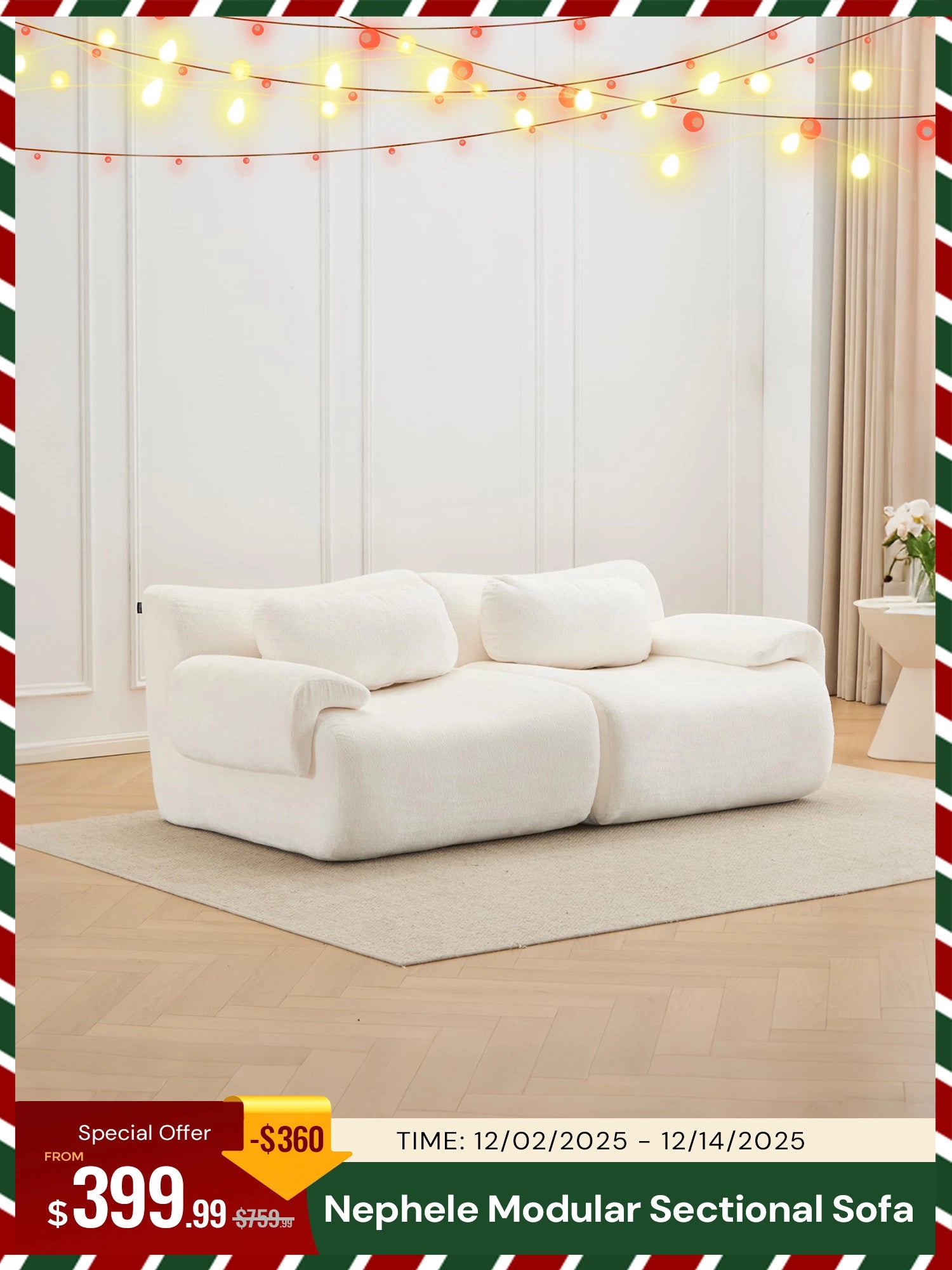 Nephele Modular Sectional Compressed Sofa