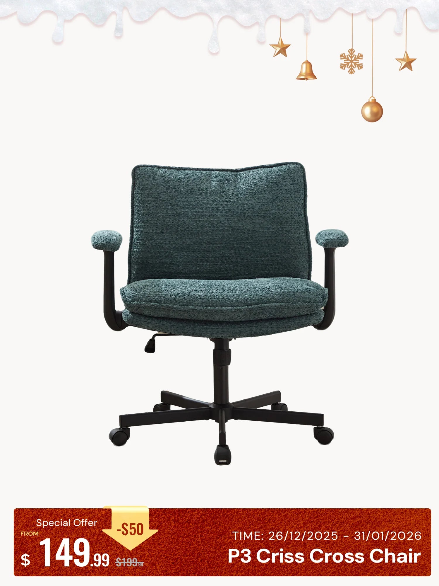 P3 Criss Cross Chair with Adjustable Armrests