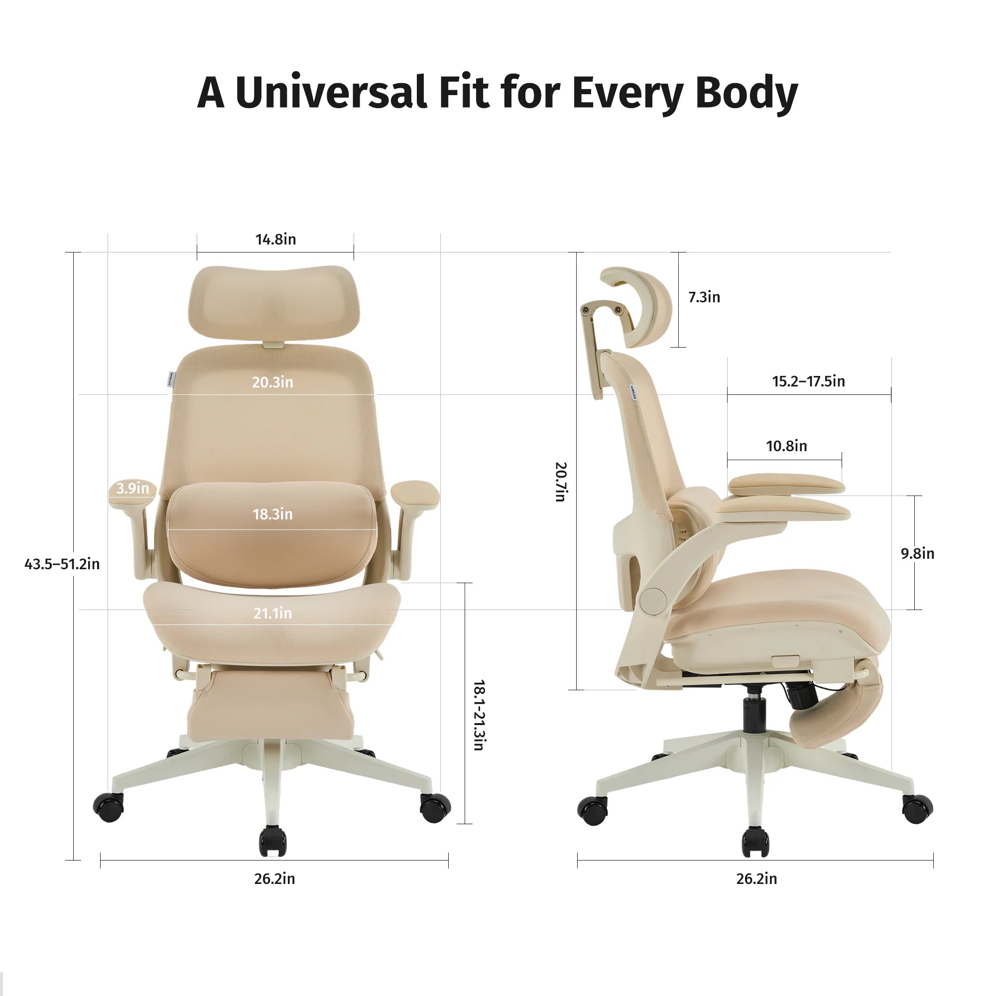 S4 Pro Ergonomic Office Chair with Flip-Up Armrests
