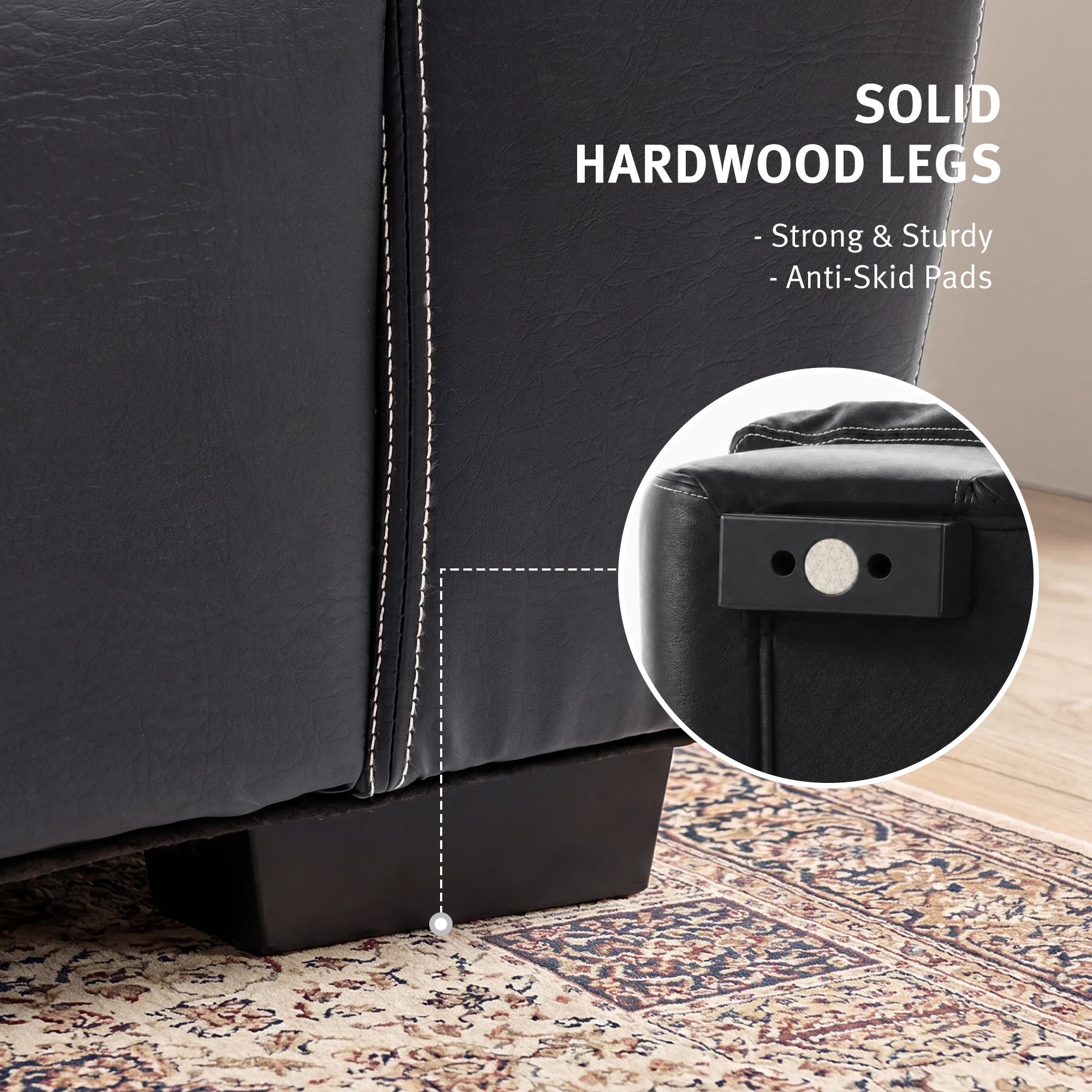 SF7 Leather-Feel Comfort Loveseat