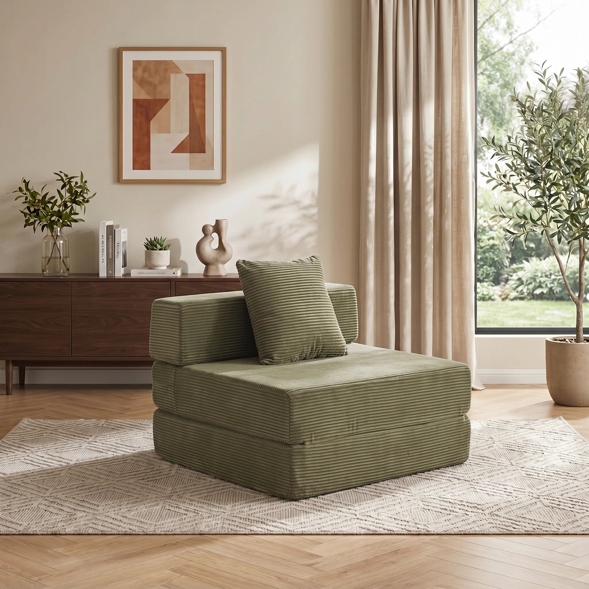 Selene Compressed Modular Sofa Bed-Single seat