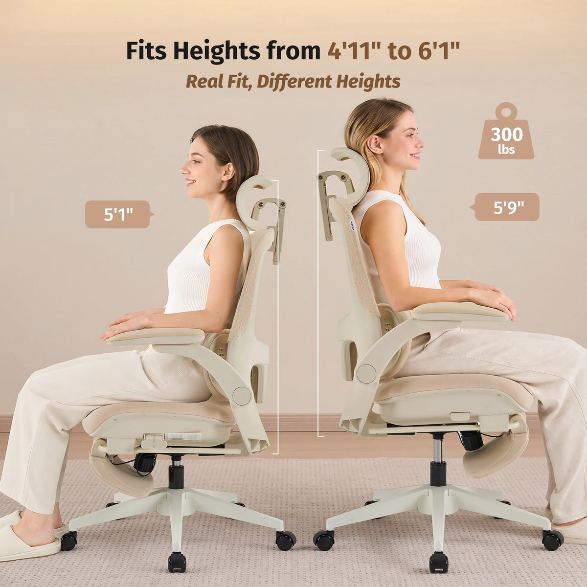 S4 Pro Ergonomic Office Chair with Flip-Up Armrests