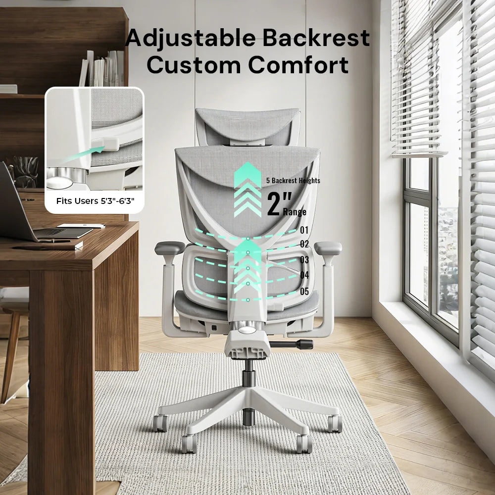 S7 Ergonomic Office Chair with Three-Button Adjustment