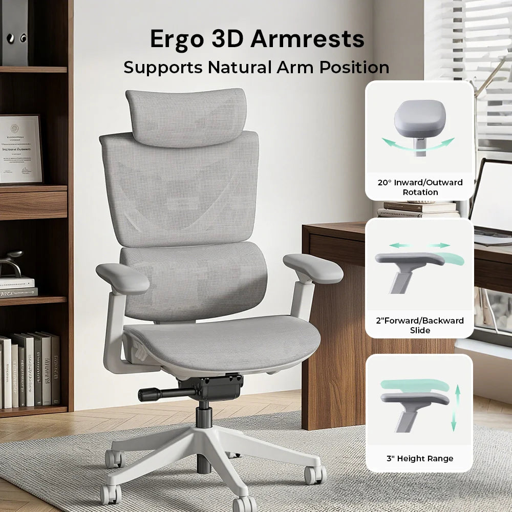 S7 Ergonomic Office Chair with Three-Button Adjustment