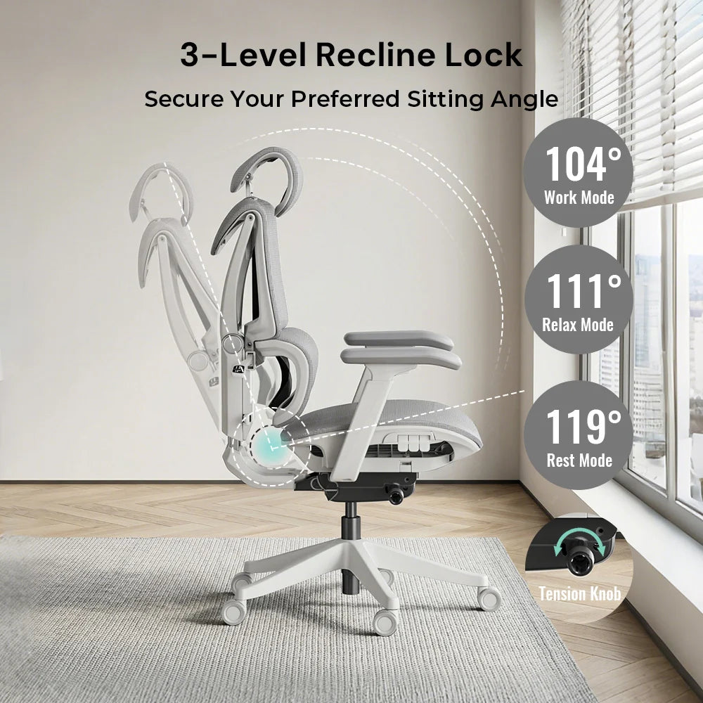 S7 Ergonomic Office Chair with Three-Button Adjustment