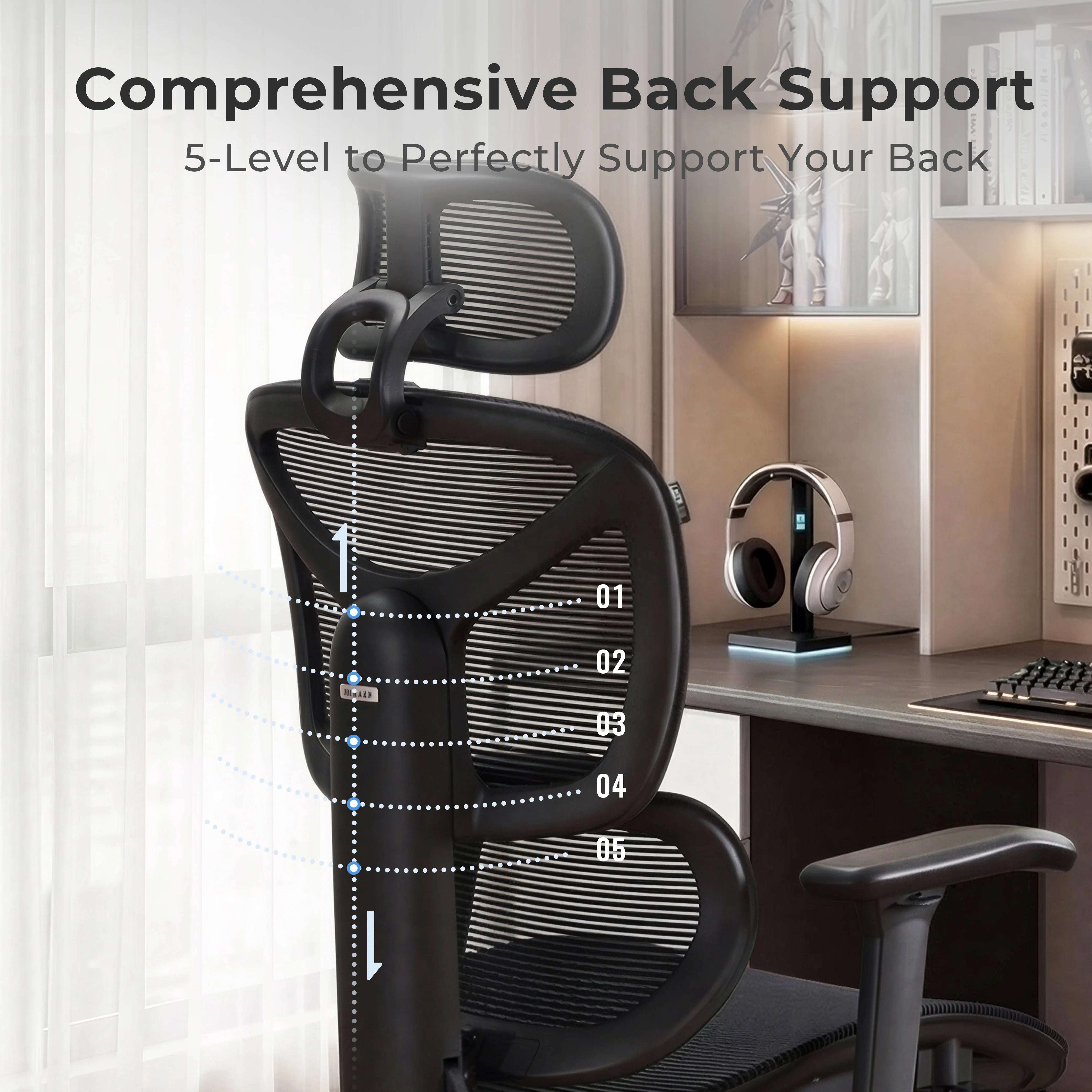 S9 Standard Ergonomic Office Chair with One-Touch Adjustment