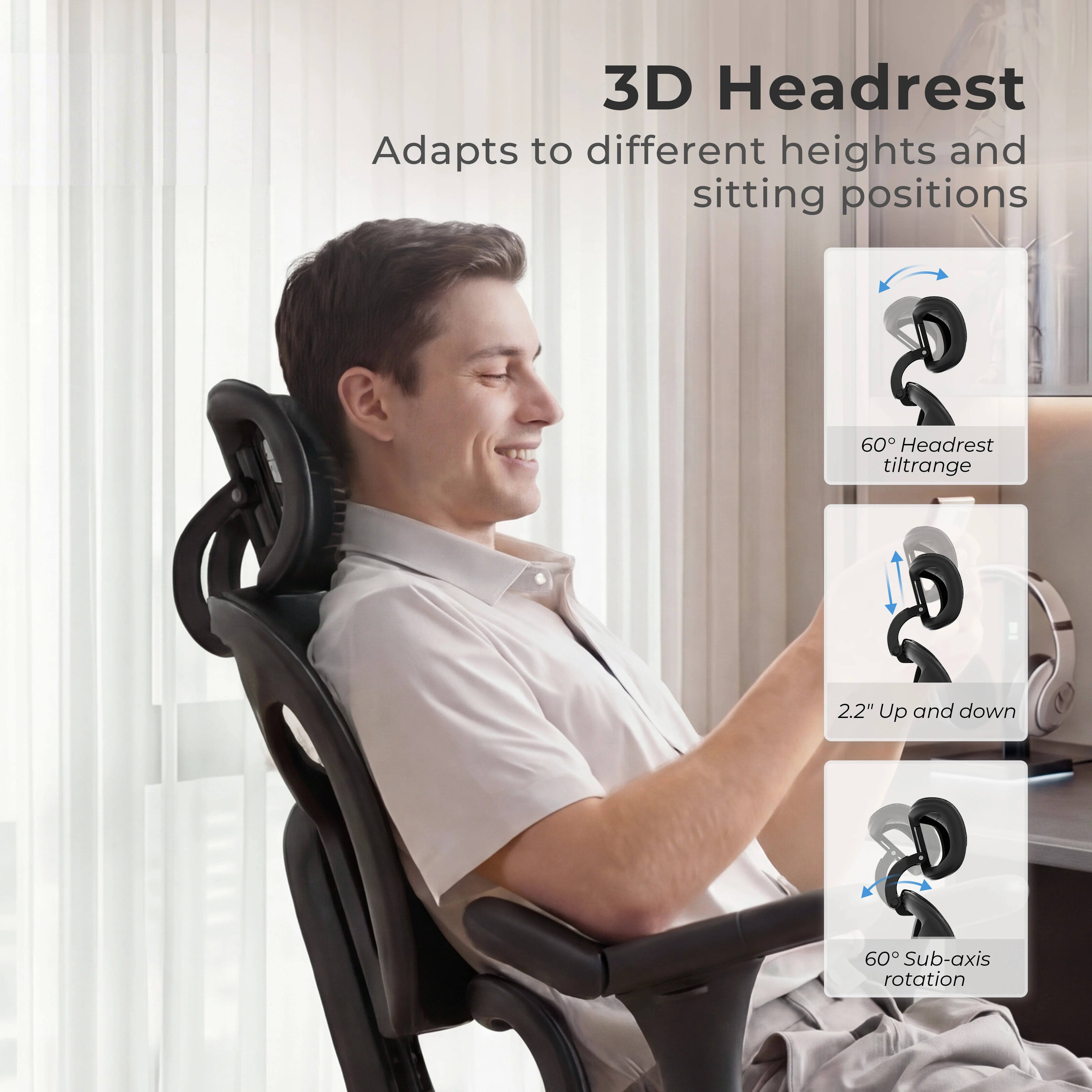 S9 Standard Ergonomic Office Chair with One-Touch Adjustment