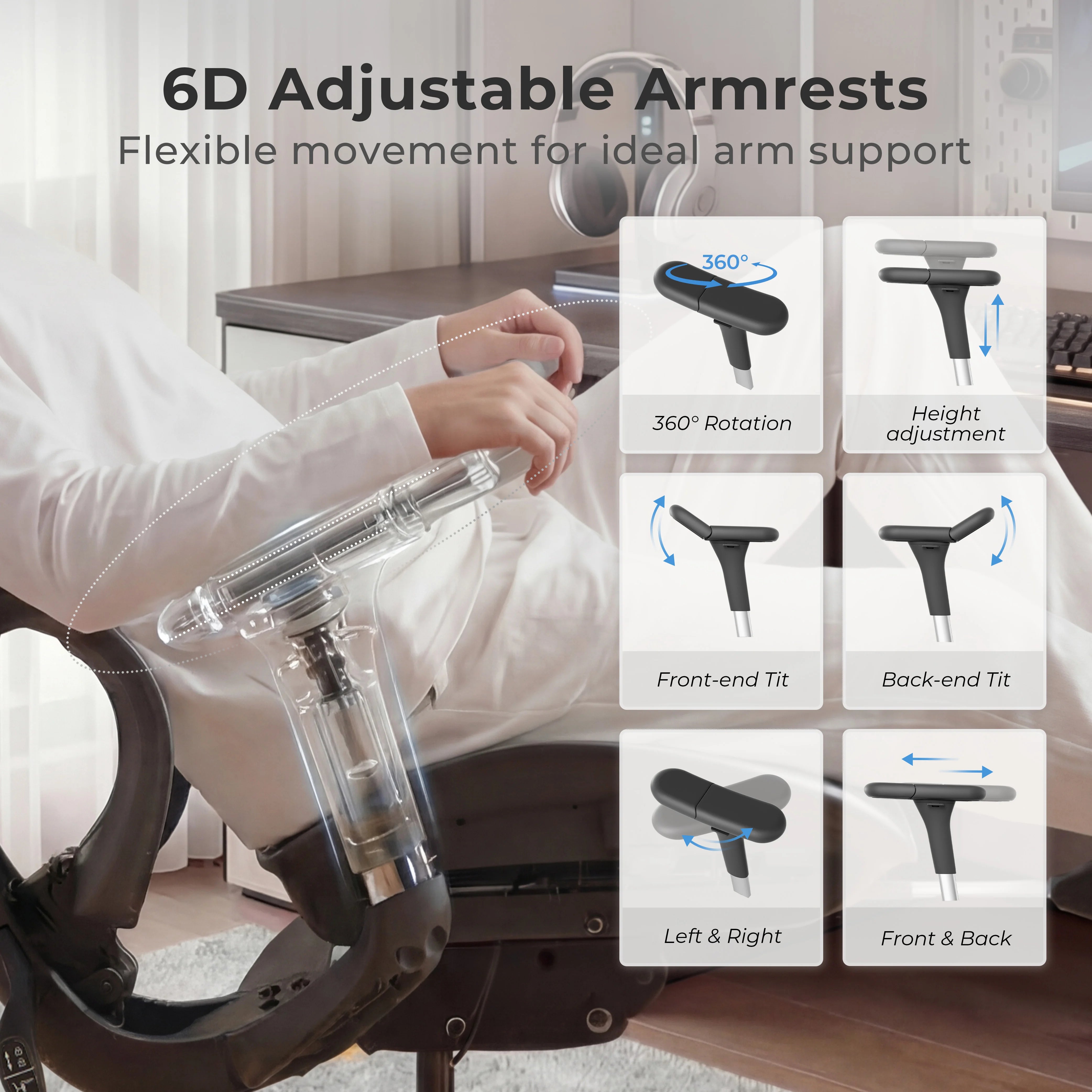 S9 Standard Ergonomic Office Chair with One-Touch Adjustment