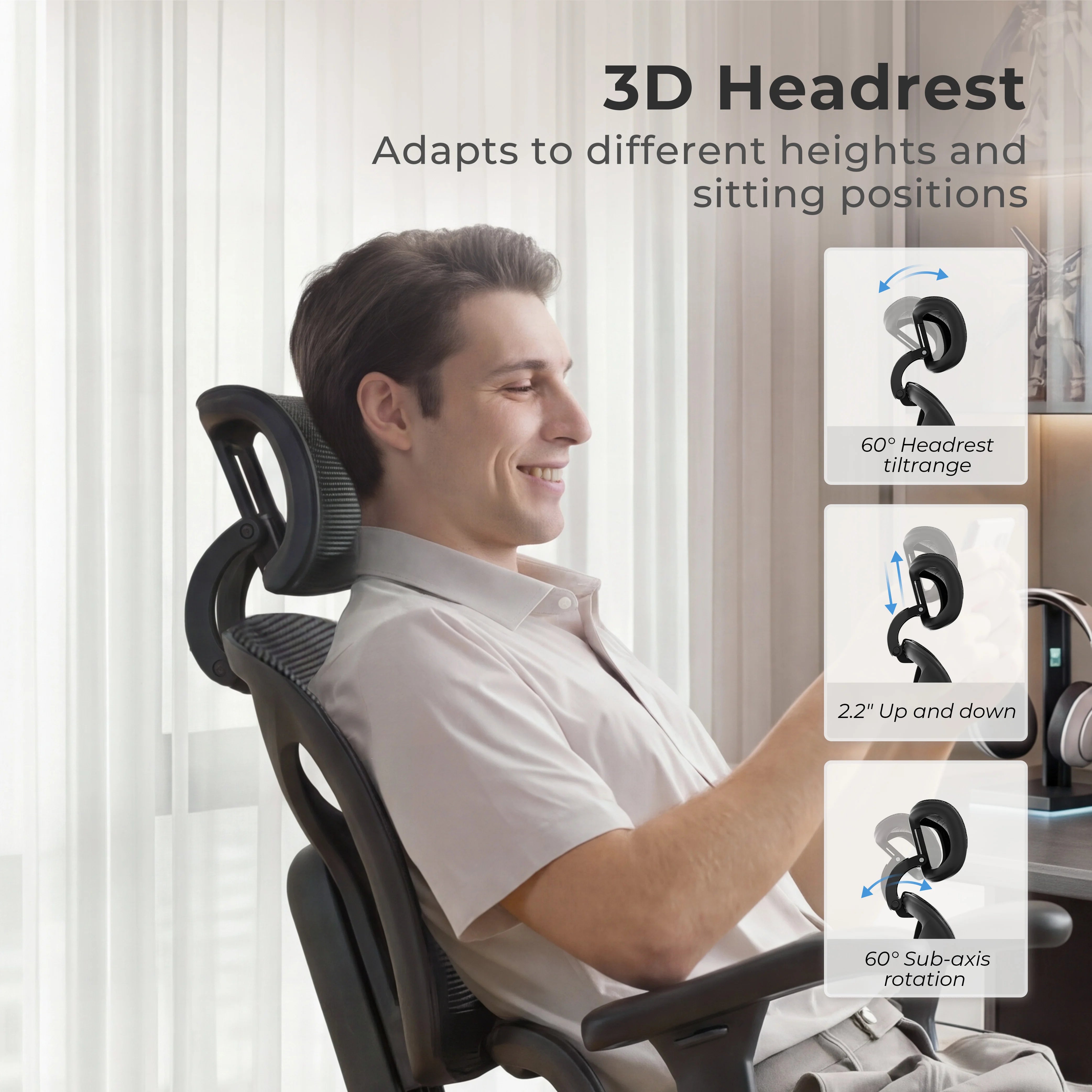 S9 Standard Ergonomic Office Chair with One-Touch Adjustment