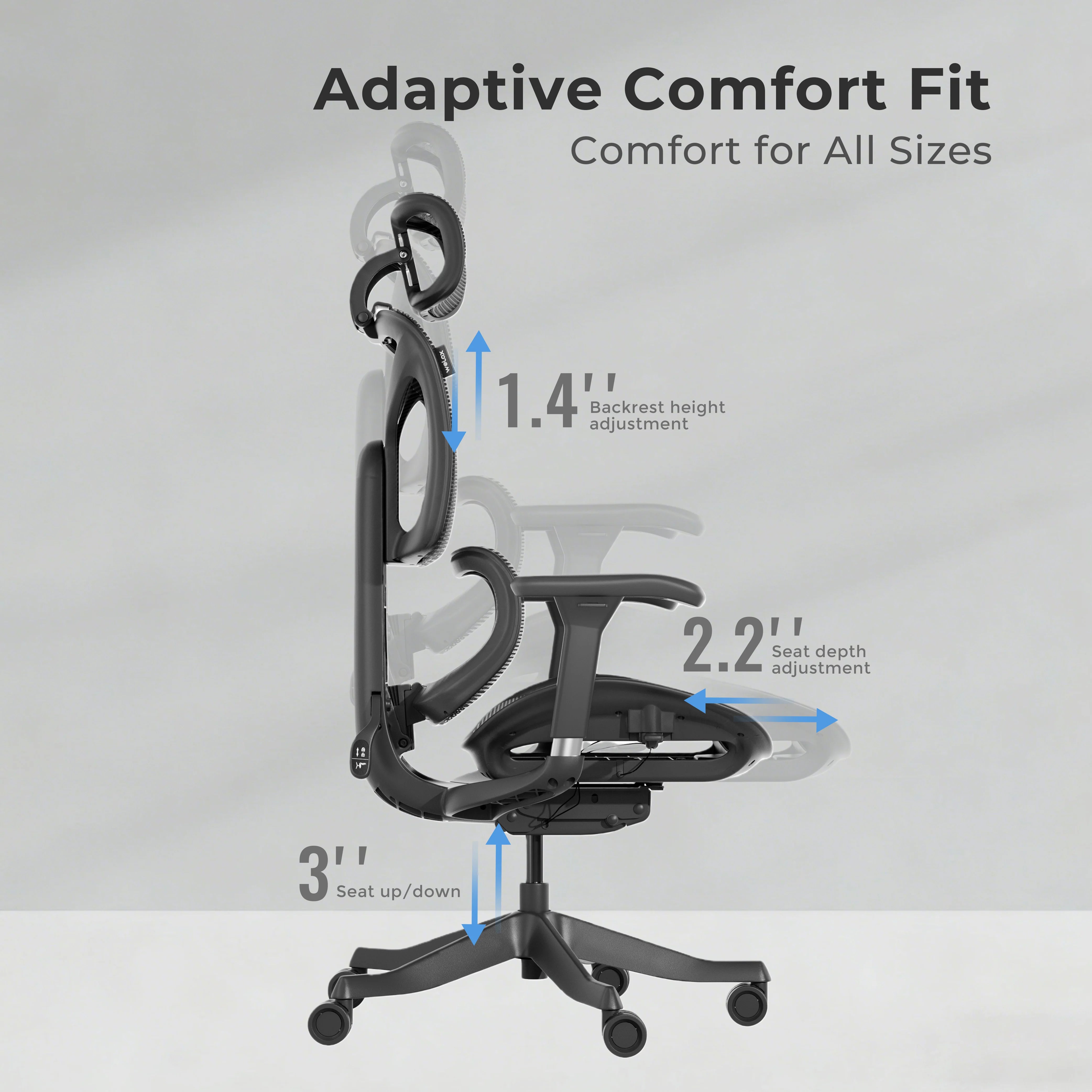 S9 Standard Ergonomic Office Chair with One-Touch Adjustment