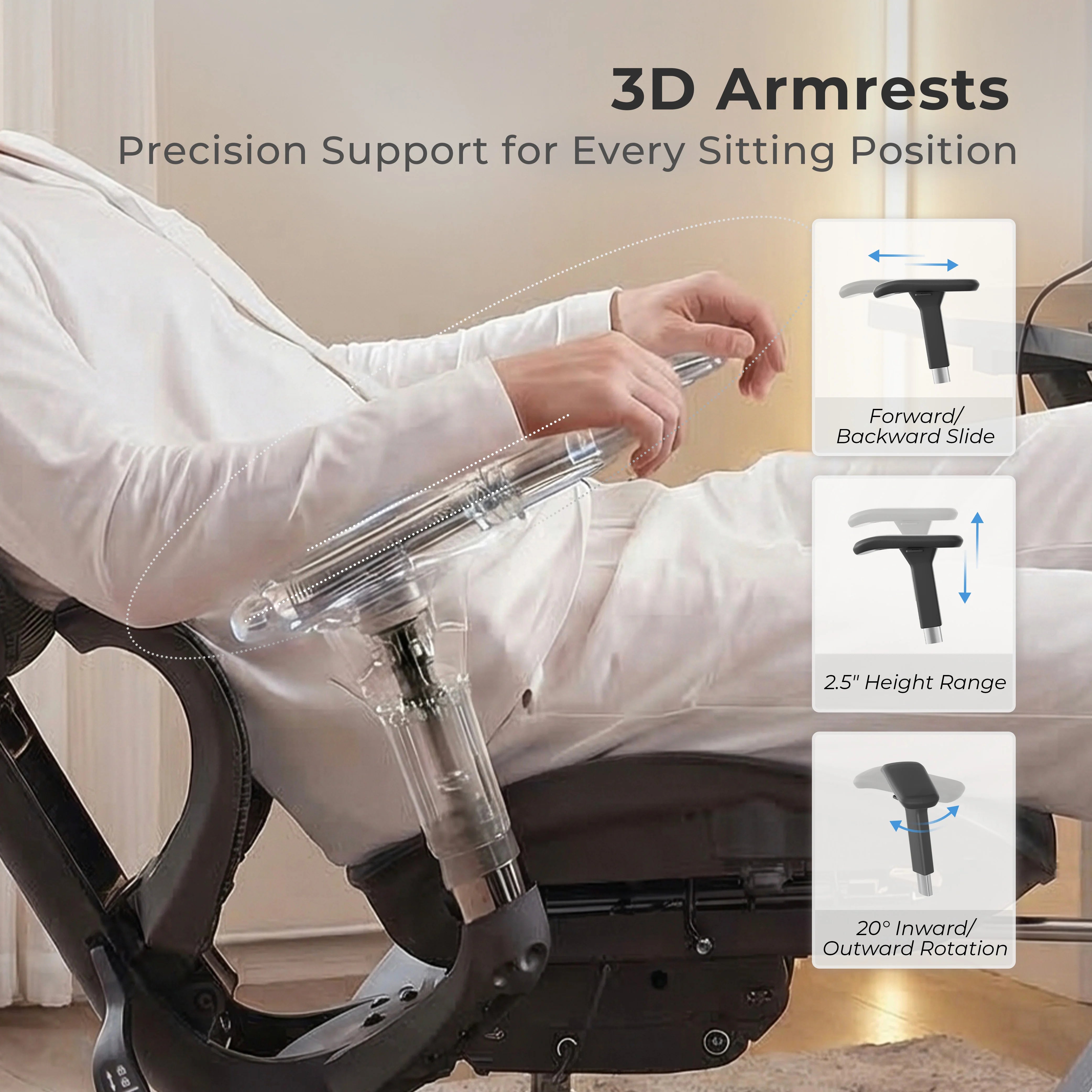 S9 Standard Ergonomic Office Chair with One-Touch Adjustment