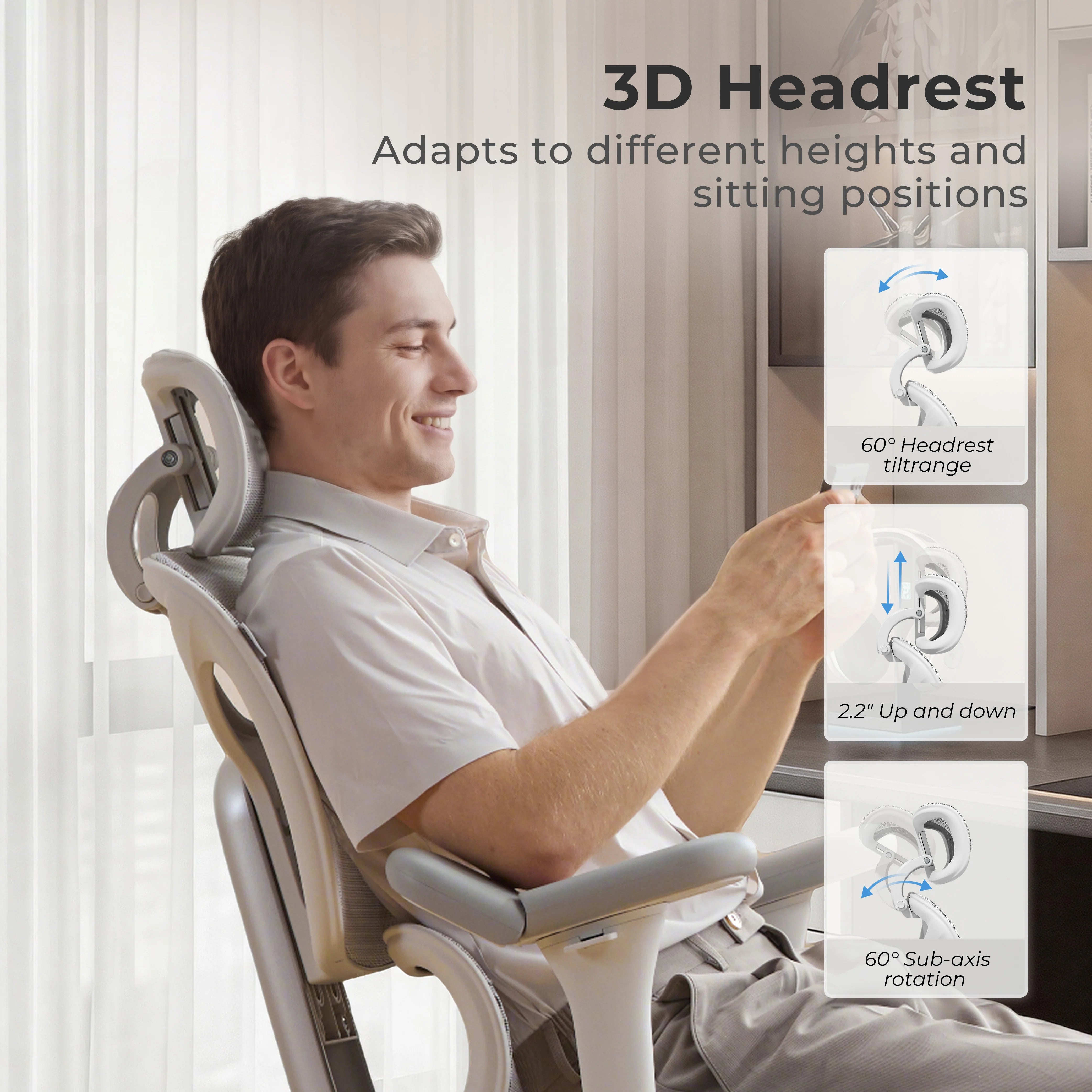 S9 Standard Ergonomic Office Chair with One-Touch Adjustment