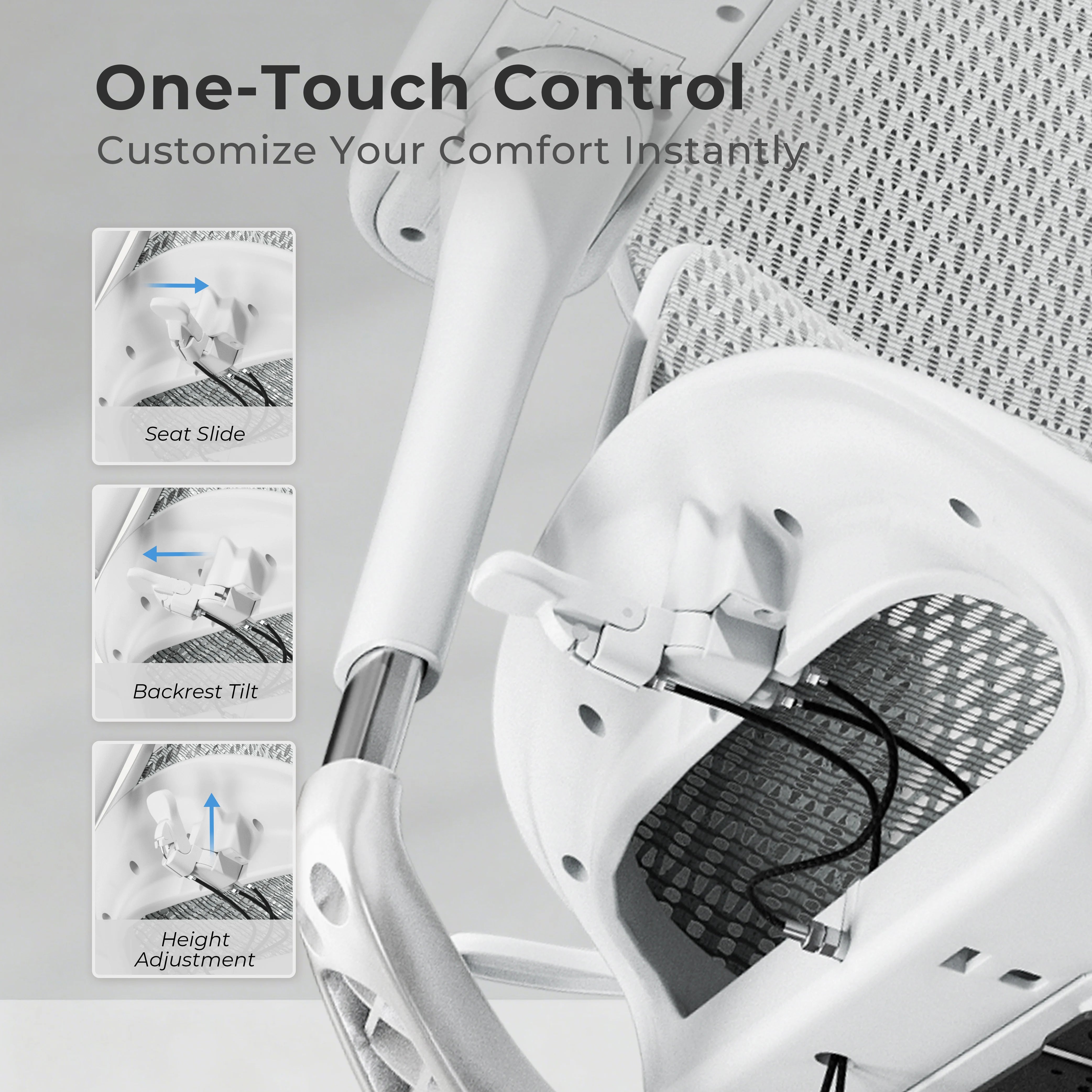 S9 Standard Ergonomic Office Chair with One-Touch Adjustment