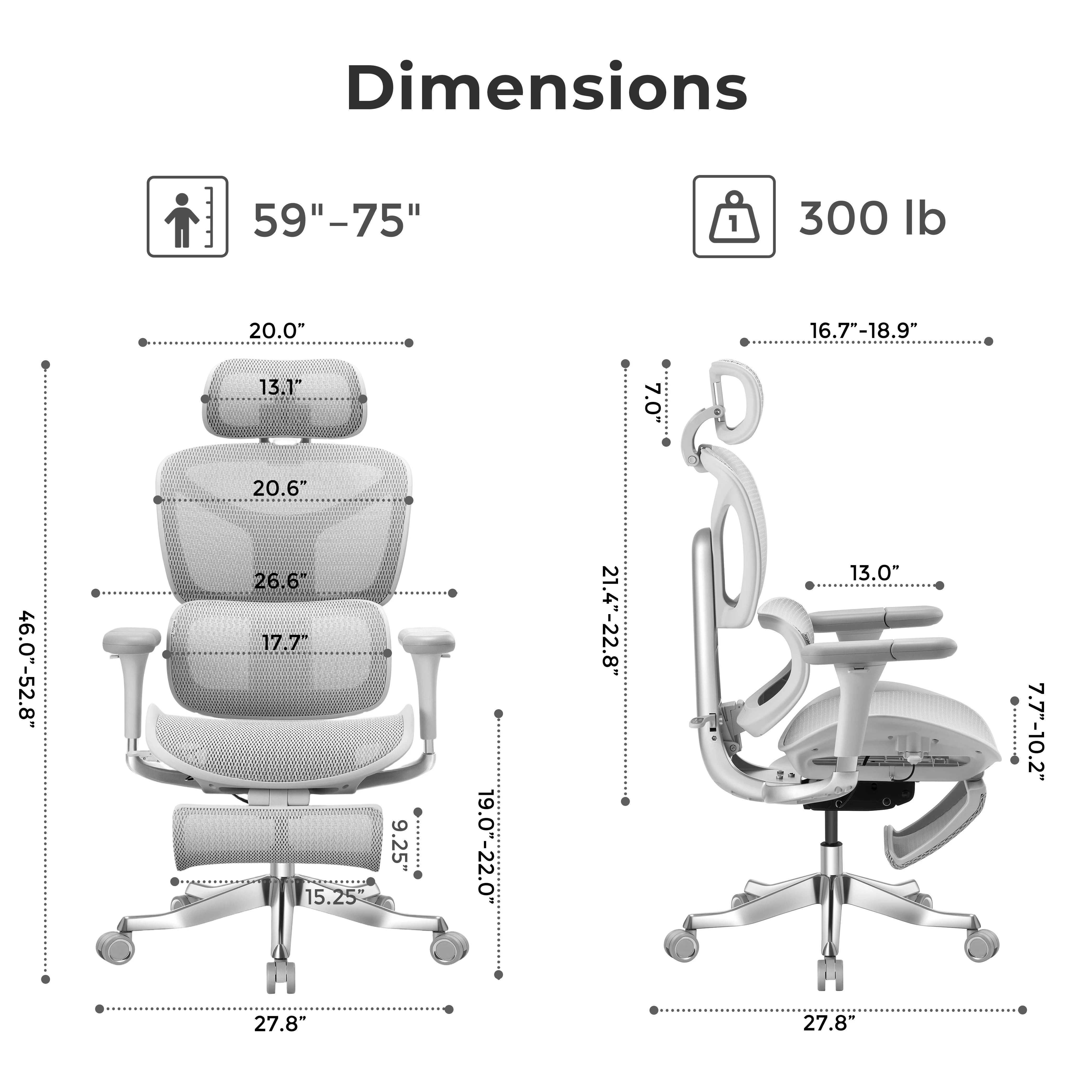 S9 Standard Ergonomic Office Chair with One-Touch Adjustment