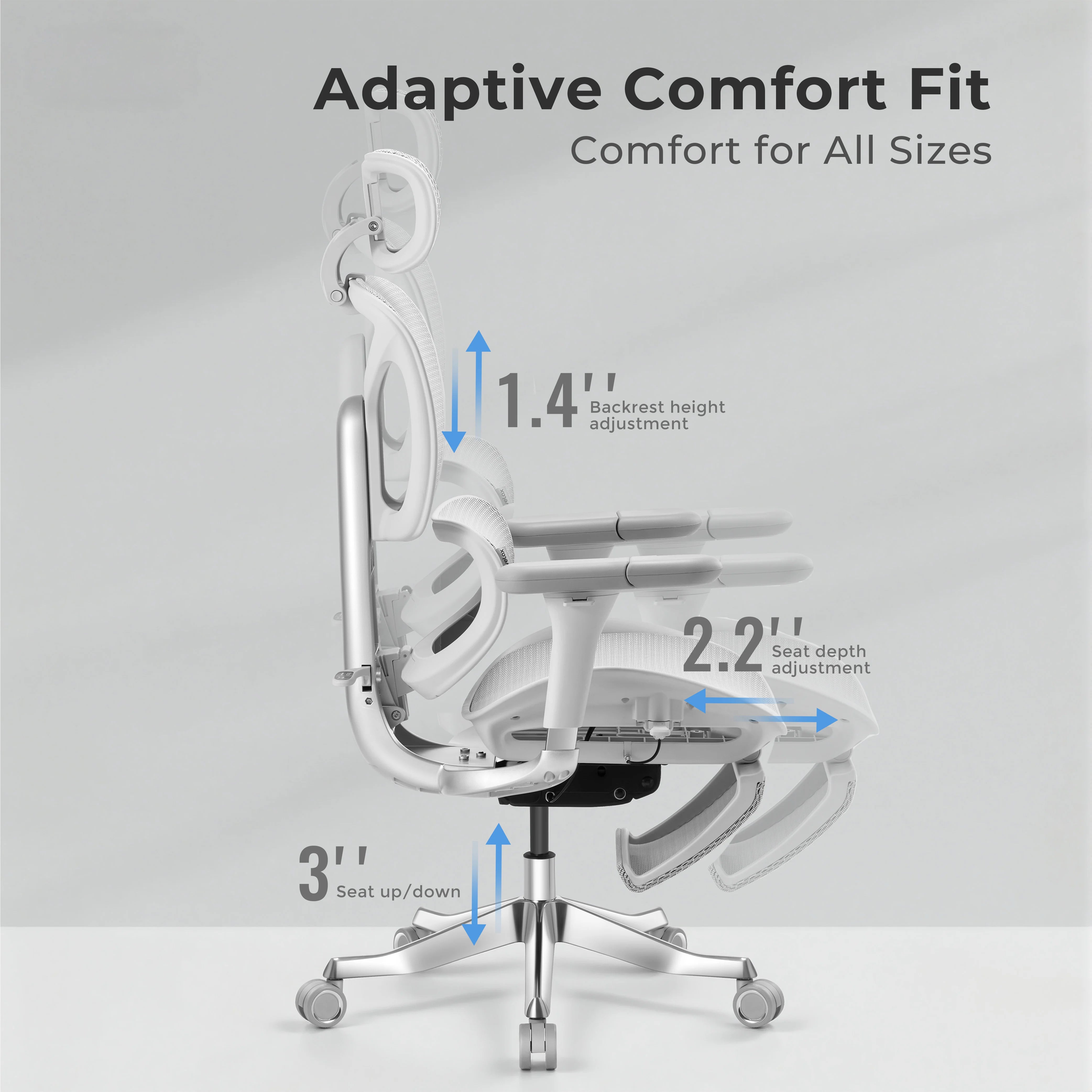 S9 Standard Ergonomic Office Chair with One-Touch Adjustment