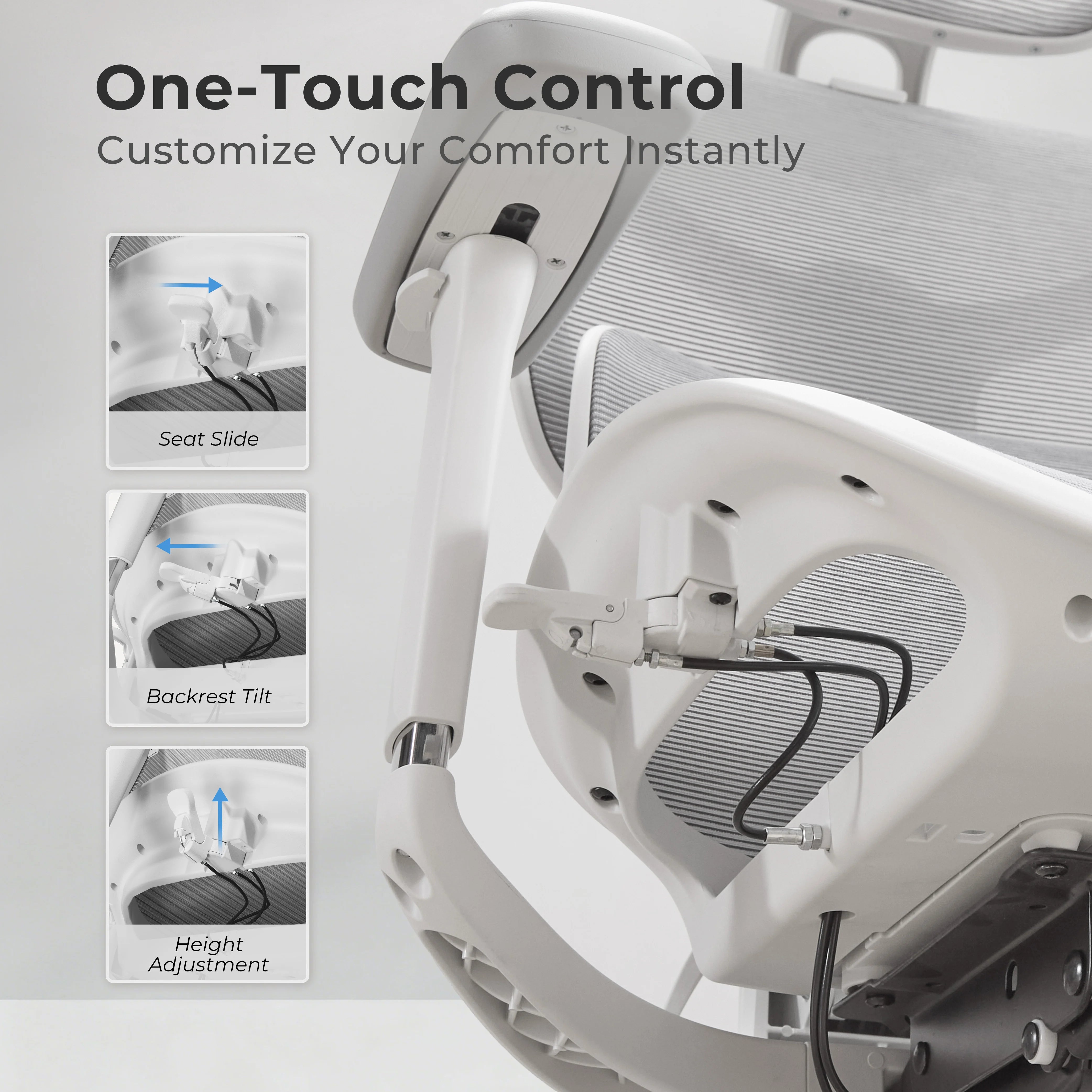 S9 Standard Ergonomic Office Chair with One-Touch Adjustment