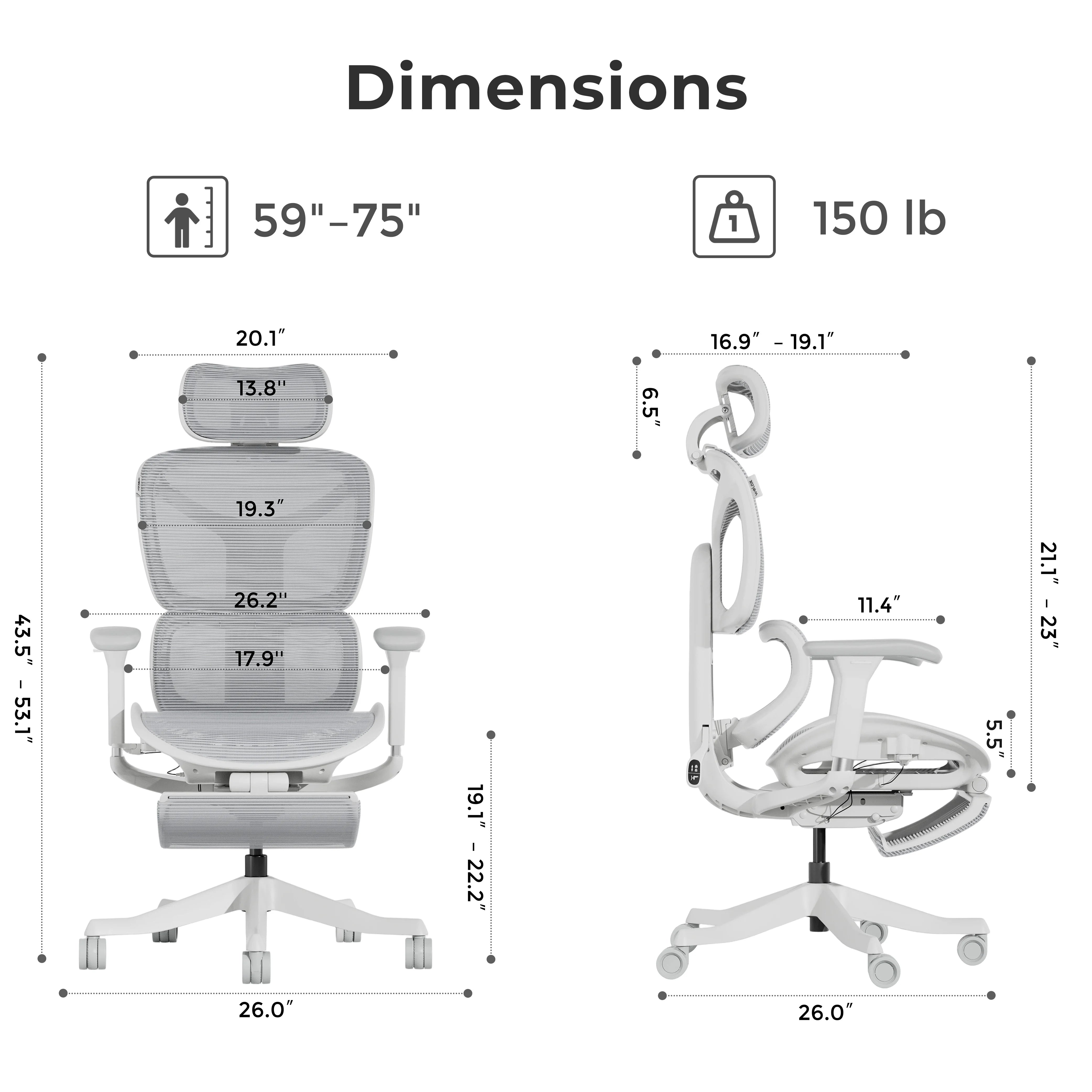 S9 Standard Ergonomic Office Chair with One-Touch Adjustment