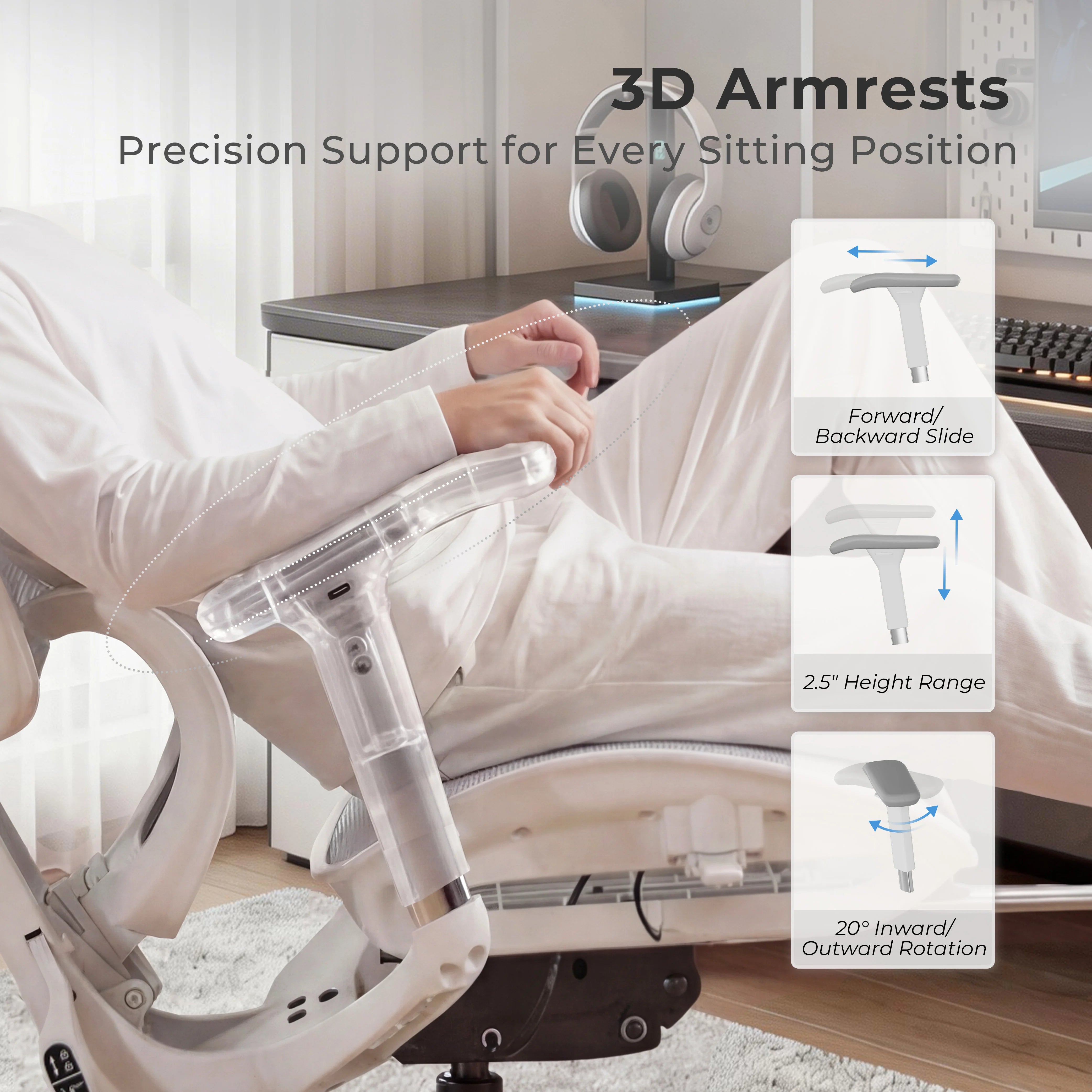S9 Standard Ergonomic Office Chair with One-Touch Adjustment