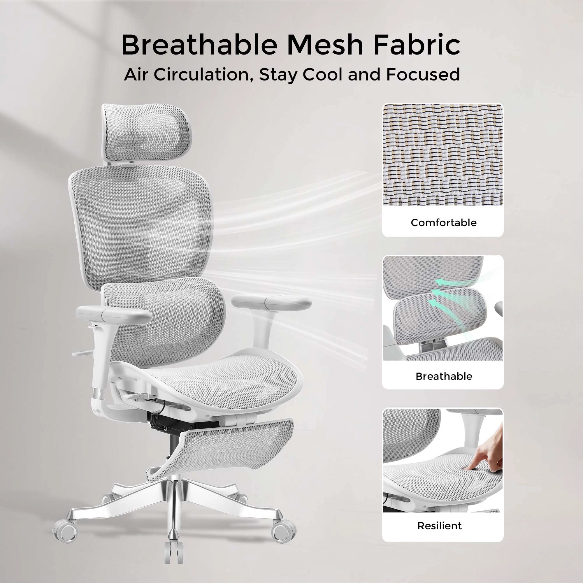 S9 Pro Ergonomic Office Chair with One-Touch Adjustment
