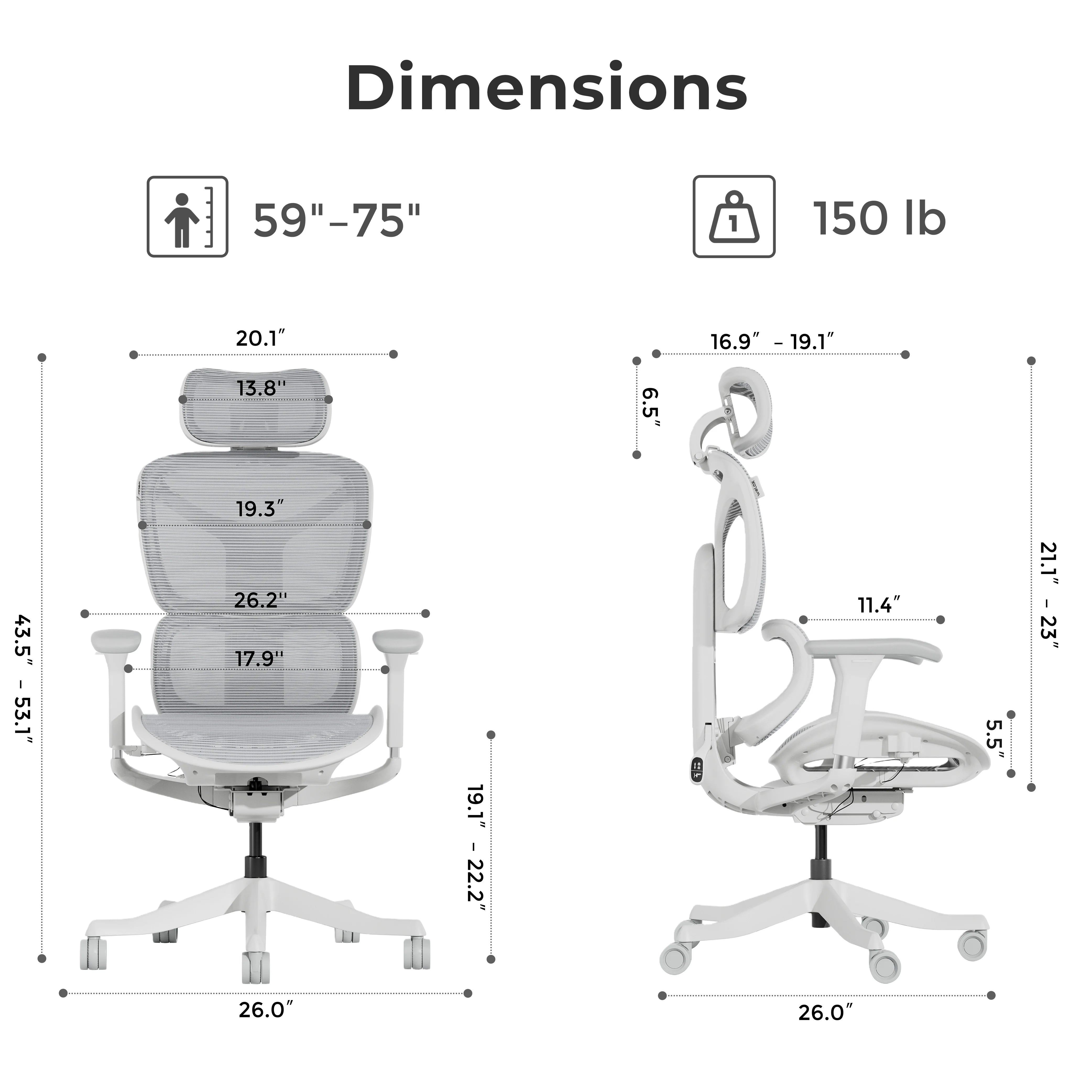 S9 Standard Ergonomic Office Chair with One-Touch Adjustment