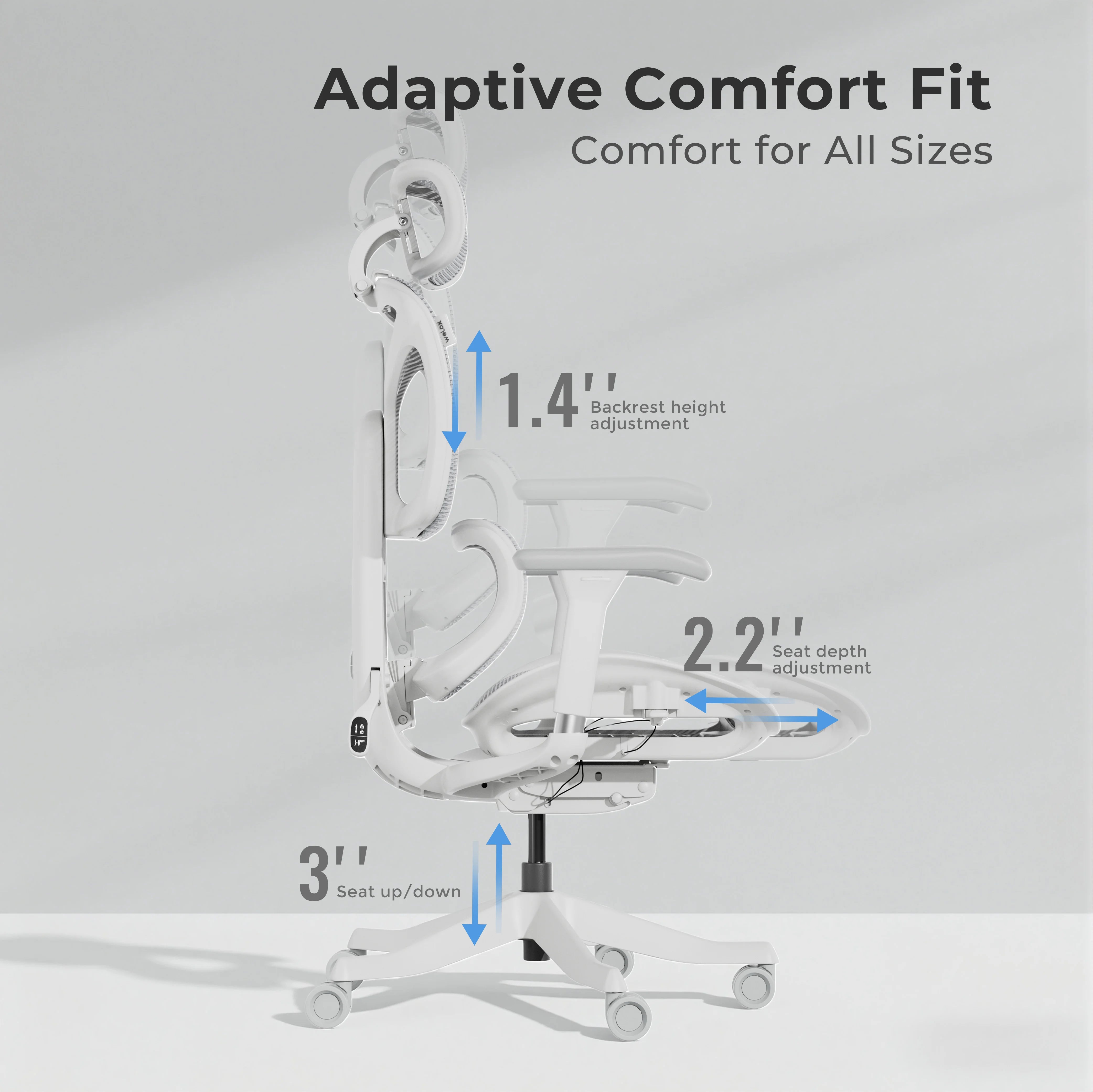 S9 Standard Ergonomic Office Chair with One-Touch Adjustment