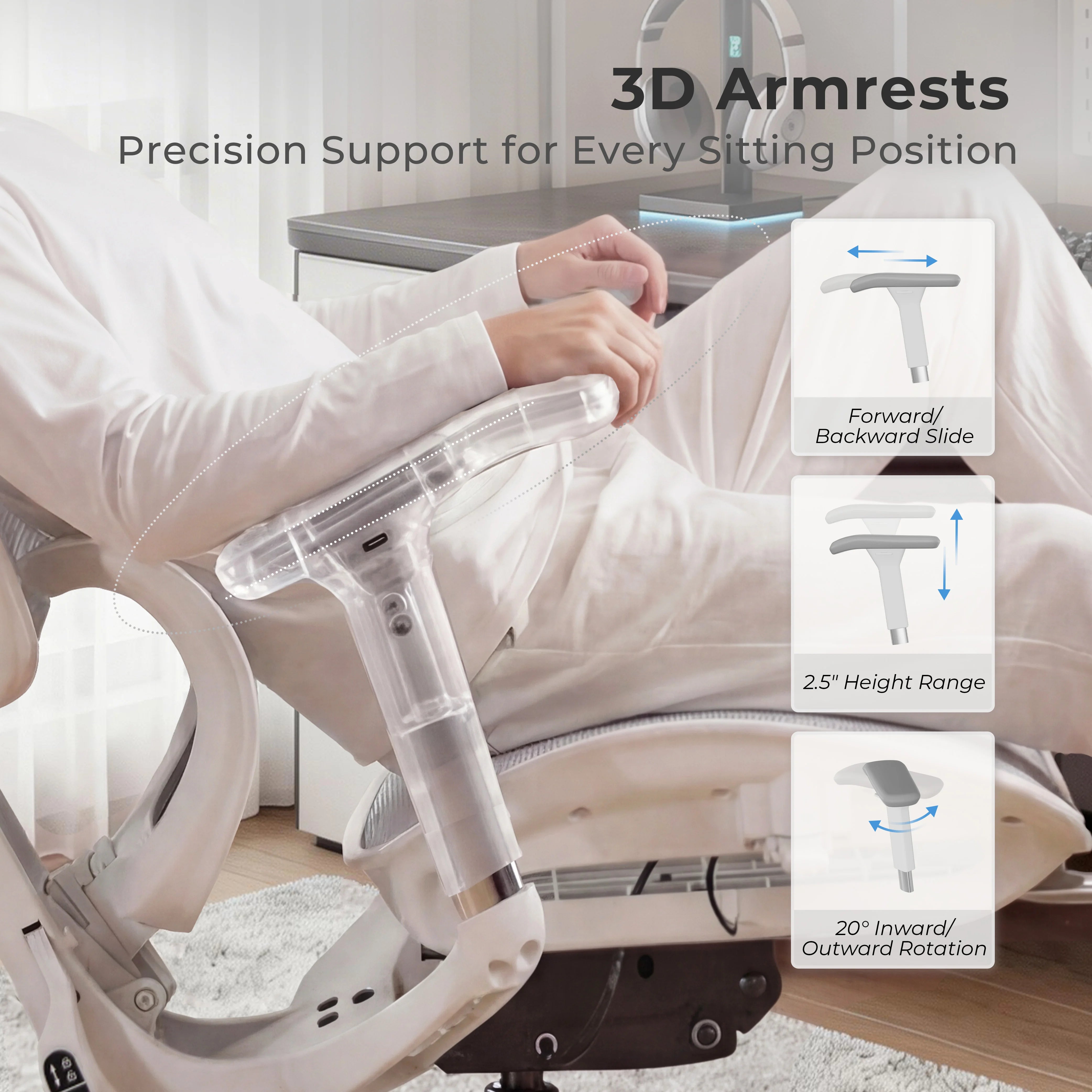 S9 Standard Ergonomic Office Chair with One-Touch Adjustment