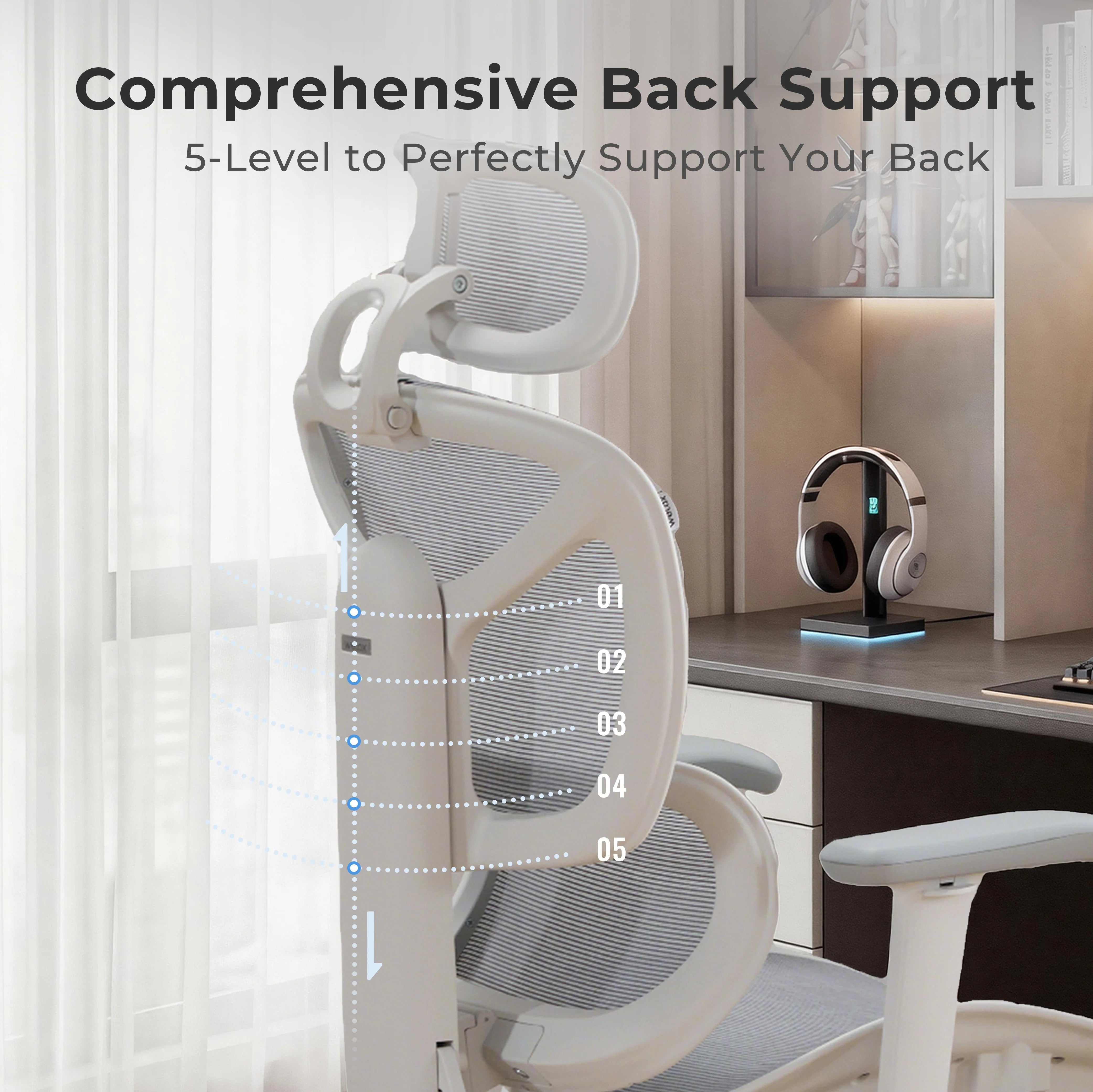 S9 Standard Ergonomic Office Chair with One-Touch Adjustment