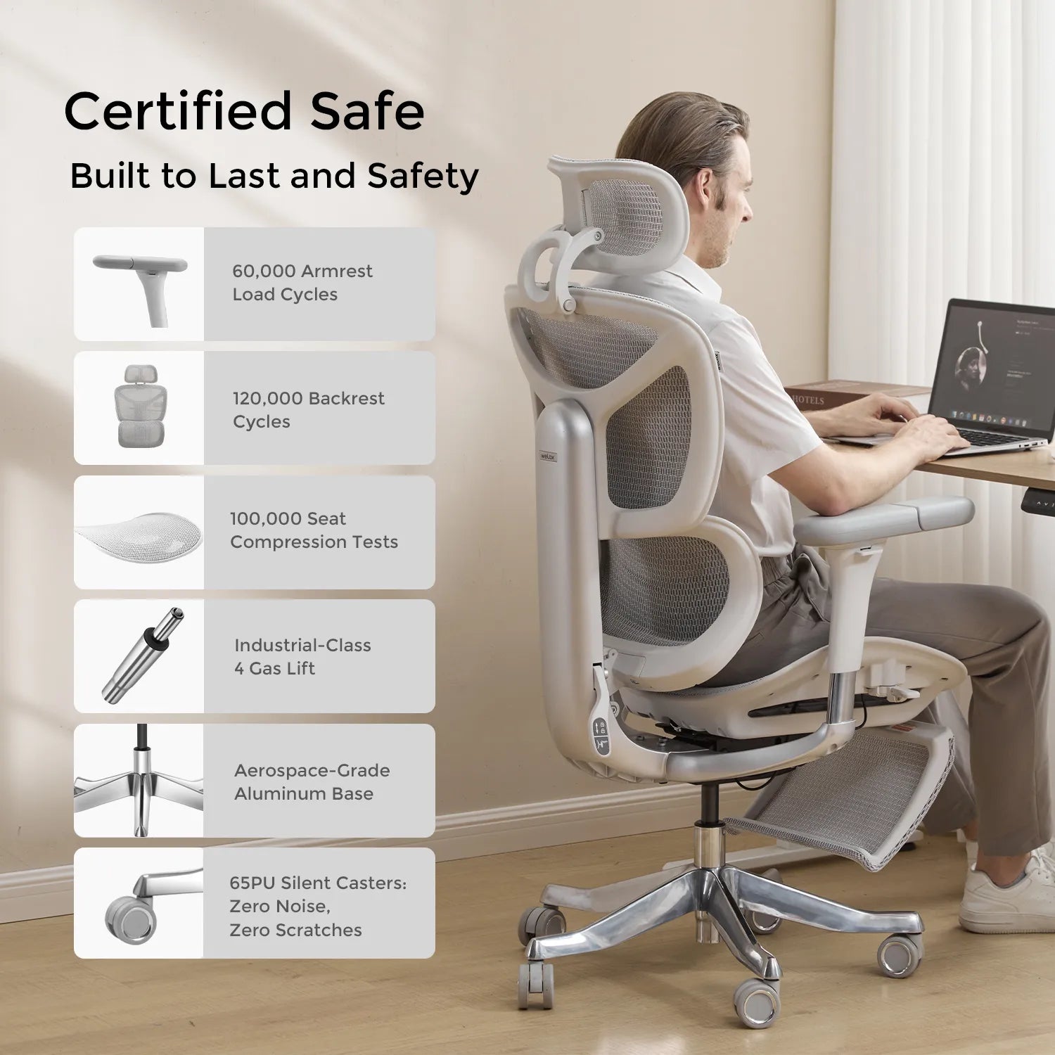 Fight screen eye strain: Welax S9 promotes healthy posture with 3D headrest, lumbar support & armrests. Aligns eyes naturally with monitor. 