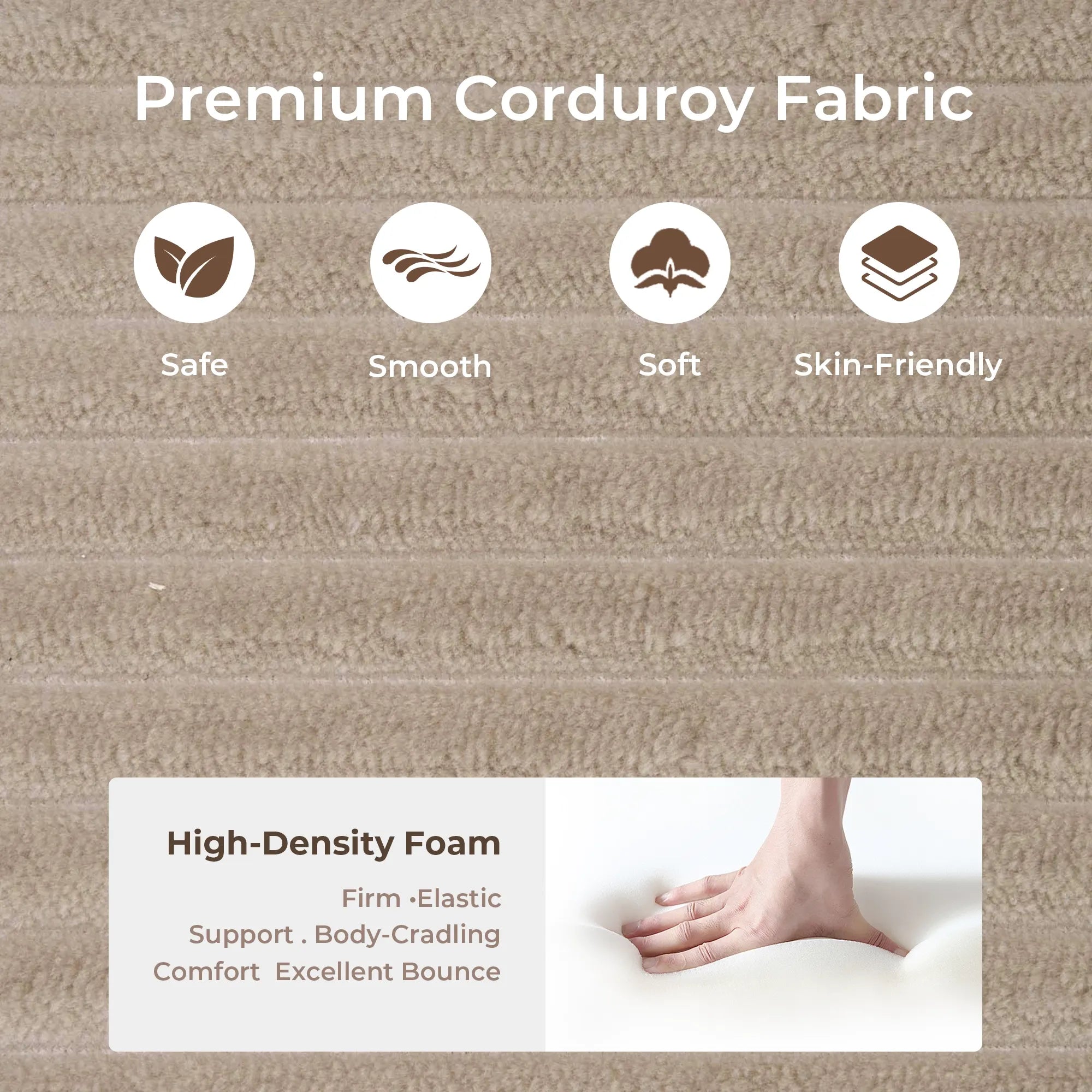 Selene Compressed Modular Sofa Bed-14.2" Seat Height