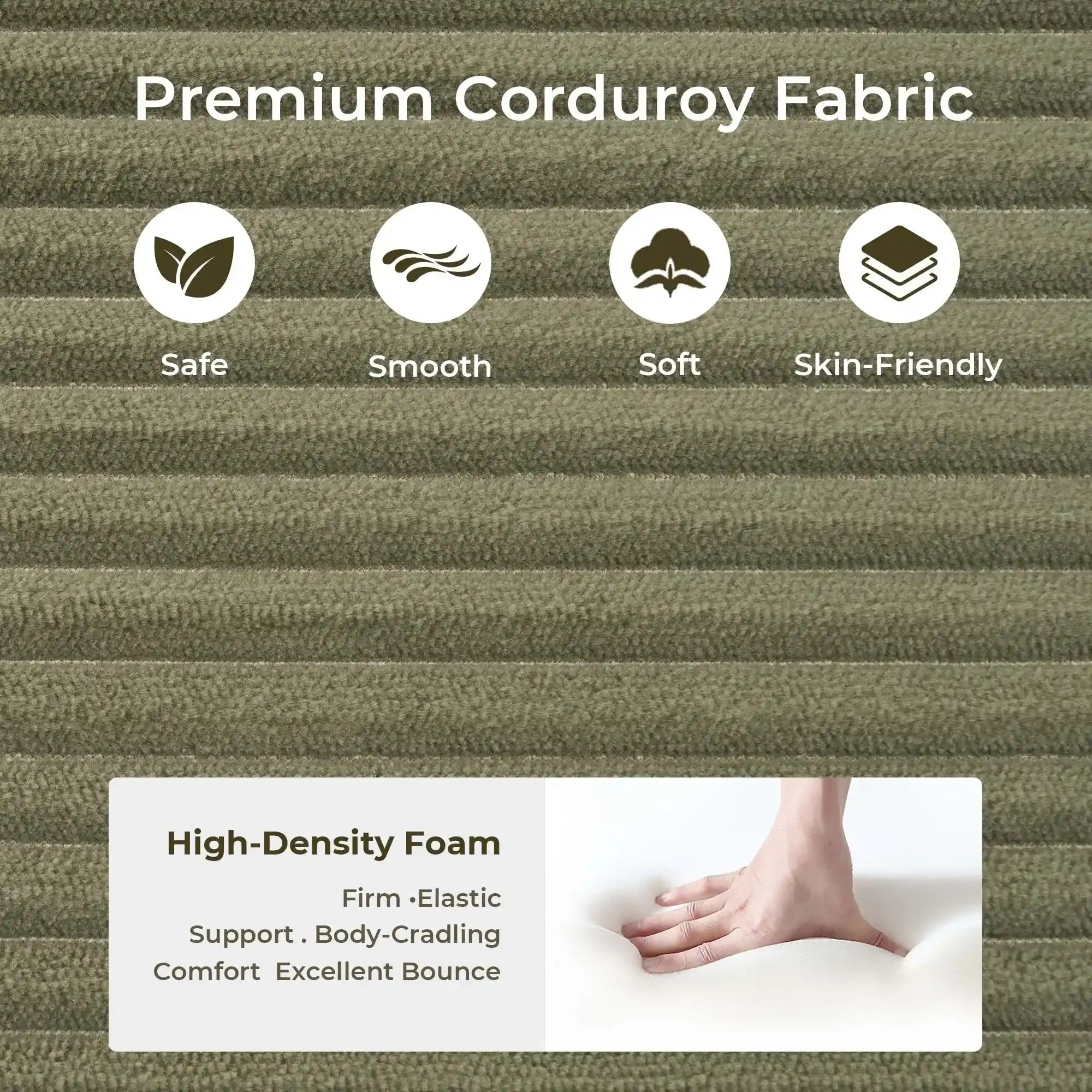 Selene Compressed Modular Sofa Bed-14.2" Seat Height