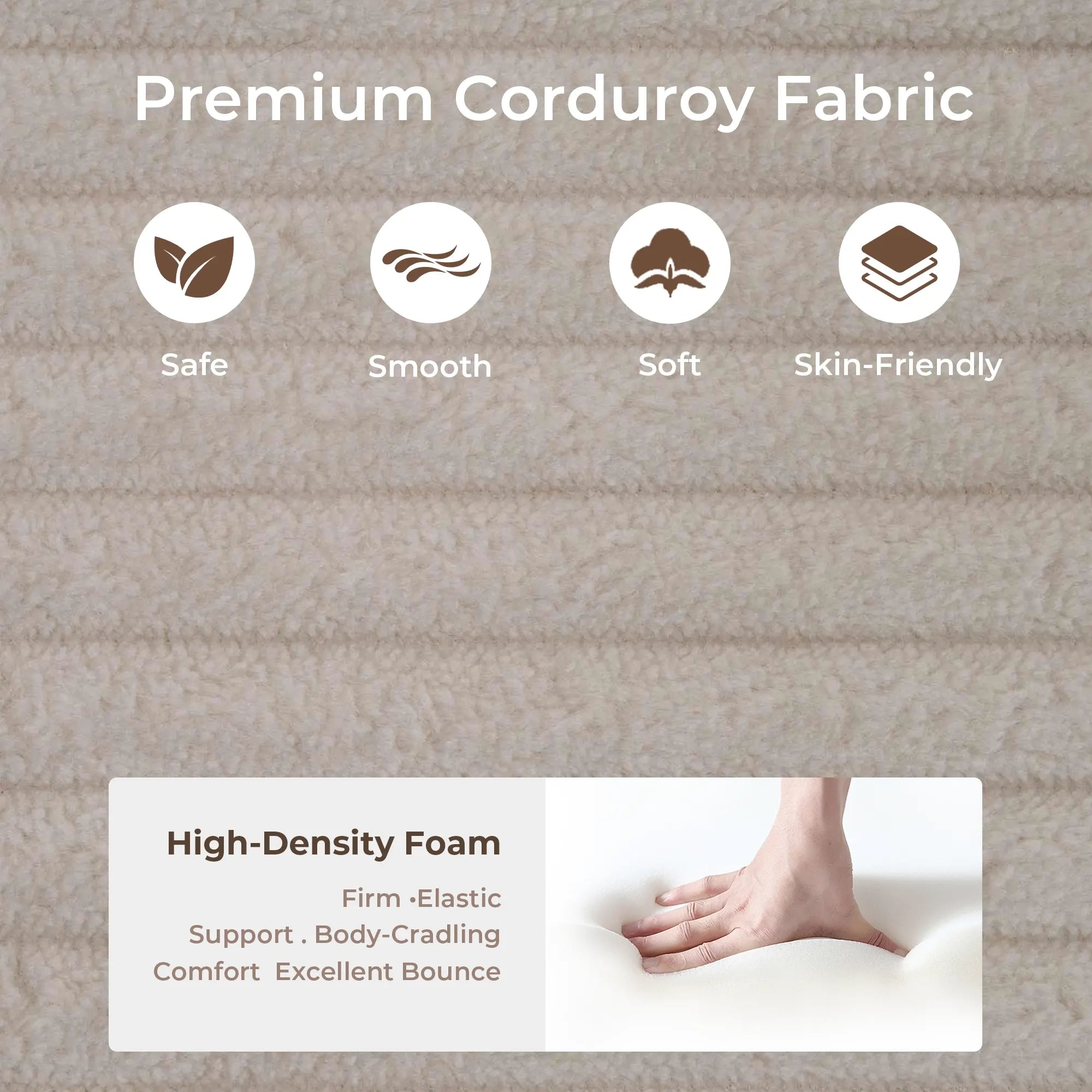 Selene Compressed Modular Sofa Bed-14.2" Seat Height