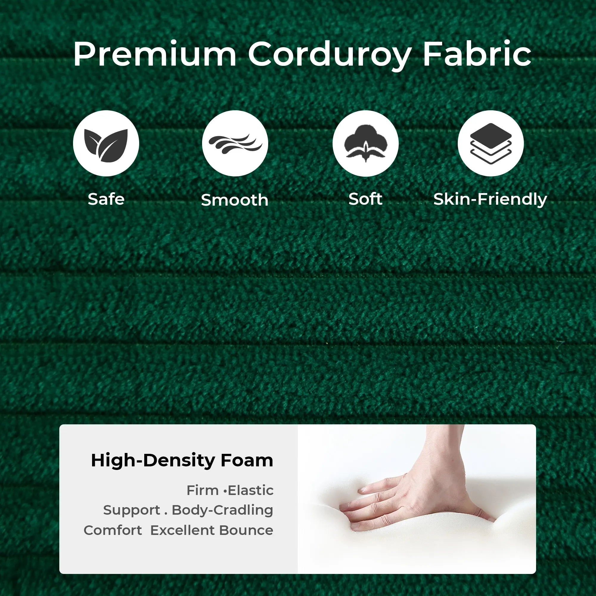 Selene Three-Seater Compressed Modular Sofa -14.2" Seat Height