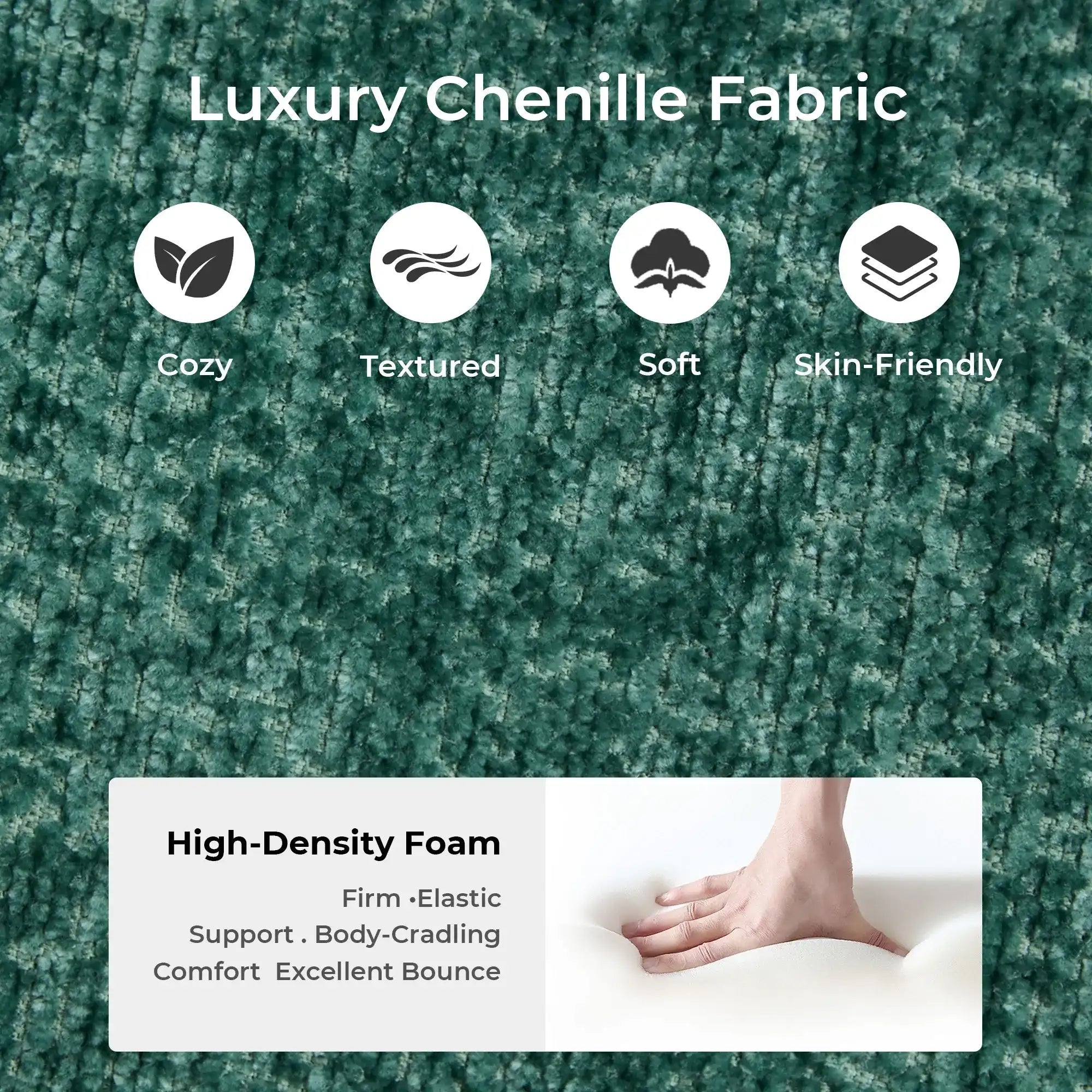 Selene Compressed Modular Sofa Bed-14.2" Seat Height